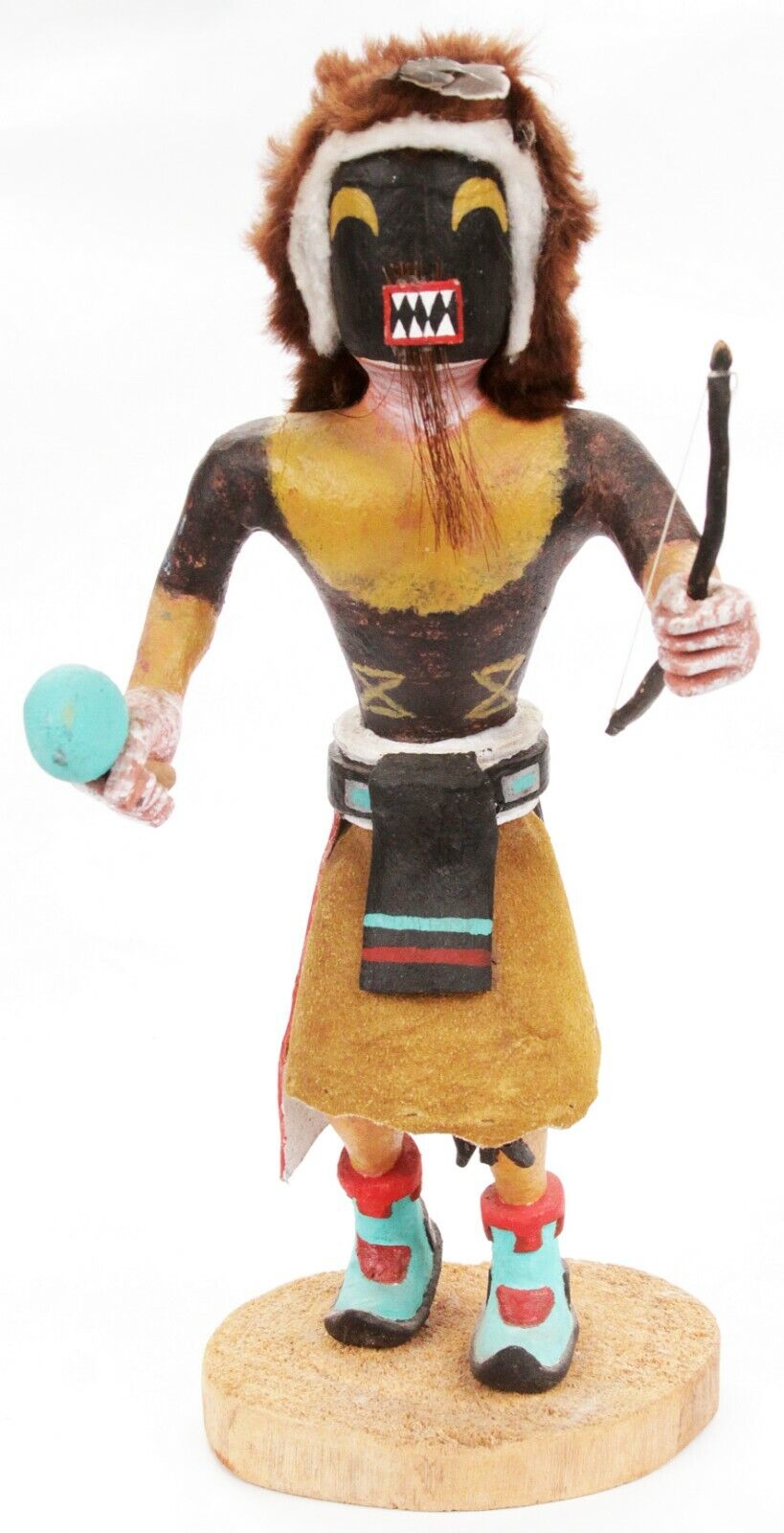 Vintage Native American Wooden Hopi Kachina Doll Chakwaina Carlos Dawahoya