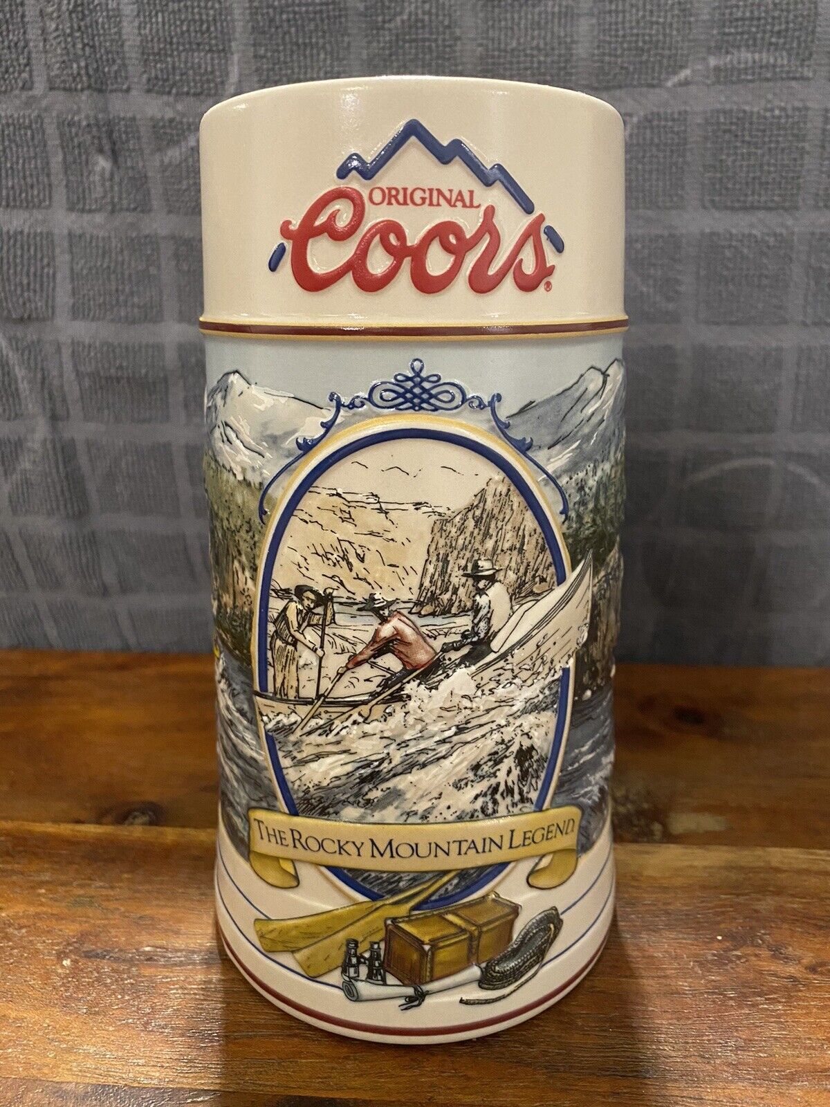 Vintage 1992 Coors Beer Stein Rocky Mountain Legend Series