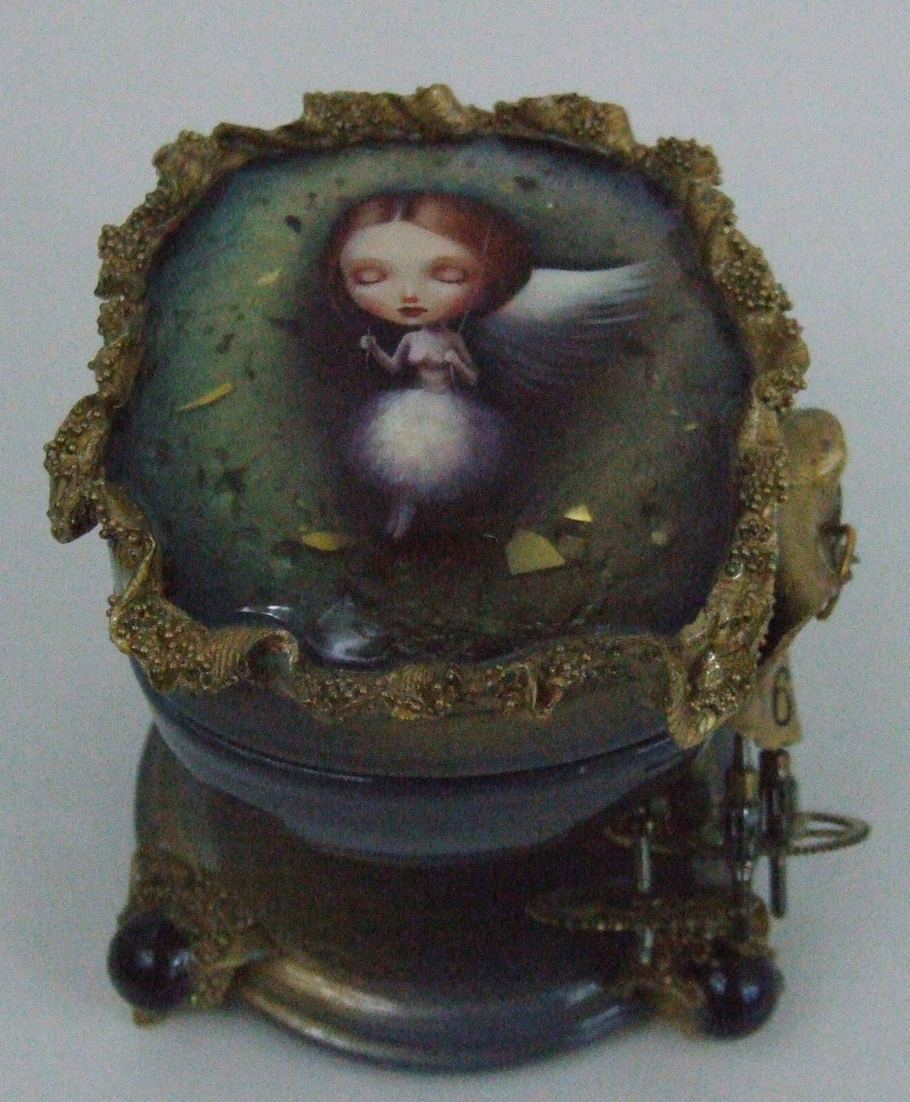One of a KInd Fedoskino Russian Lacquer Box \