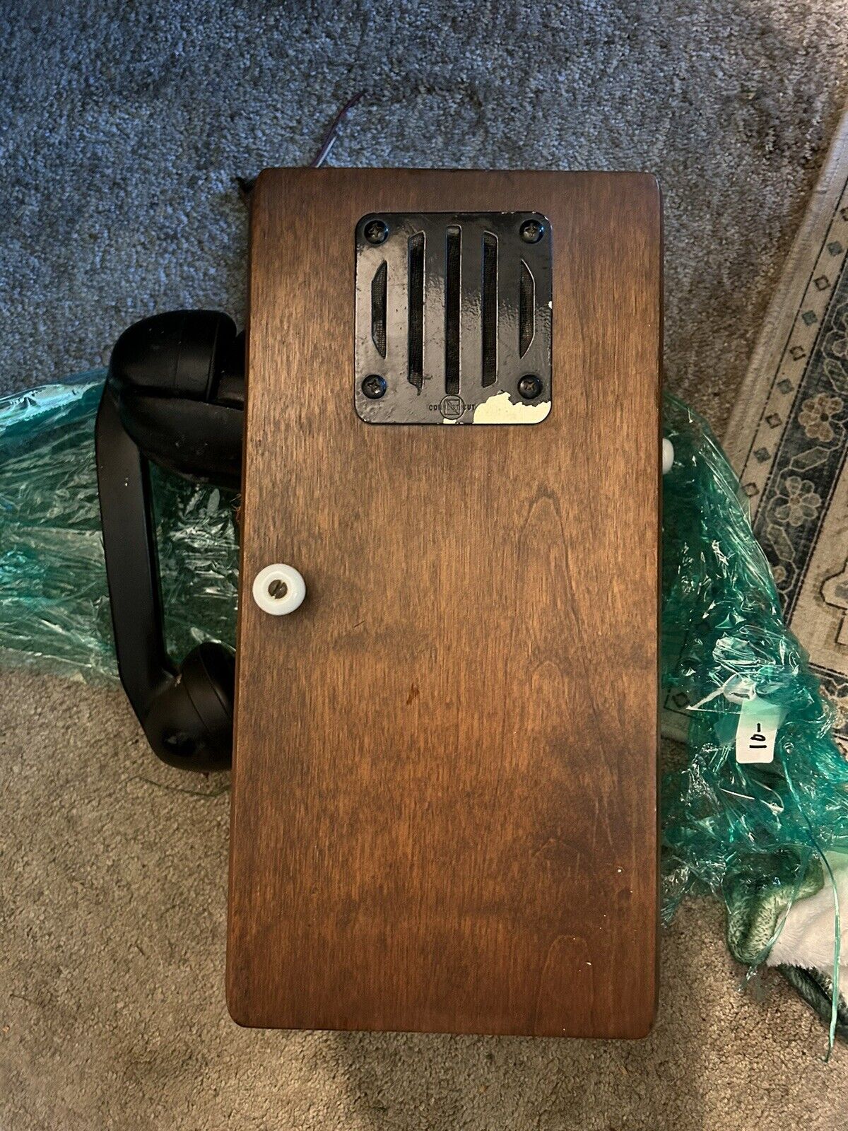 1930’s Vintage Farmhouse Telephone Wood Winding Phone Vintage Untested