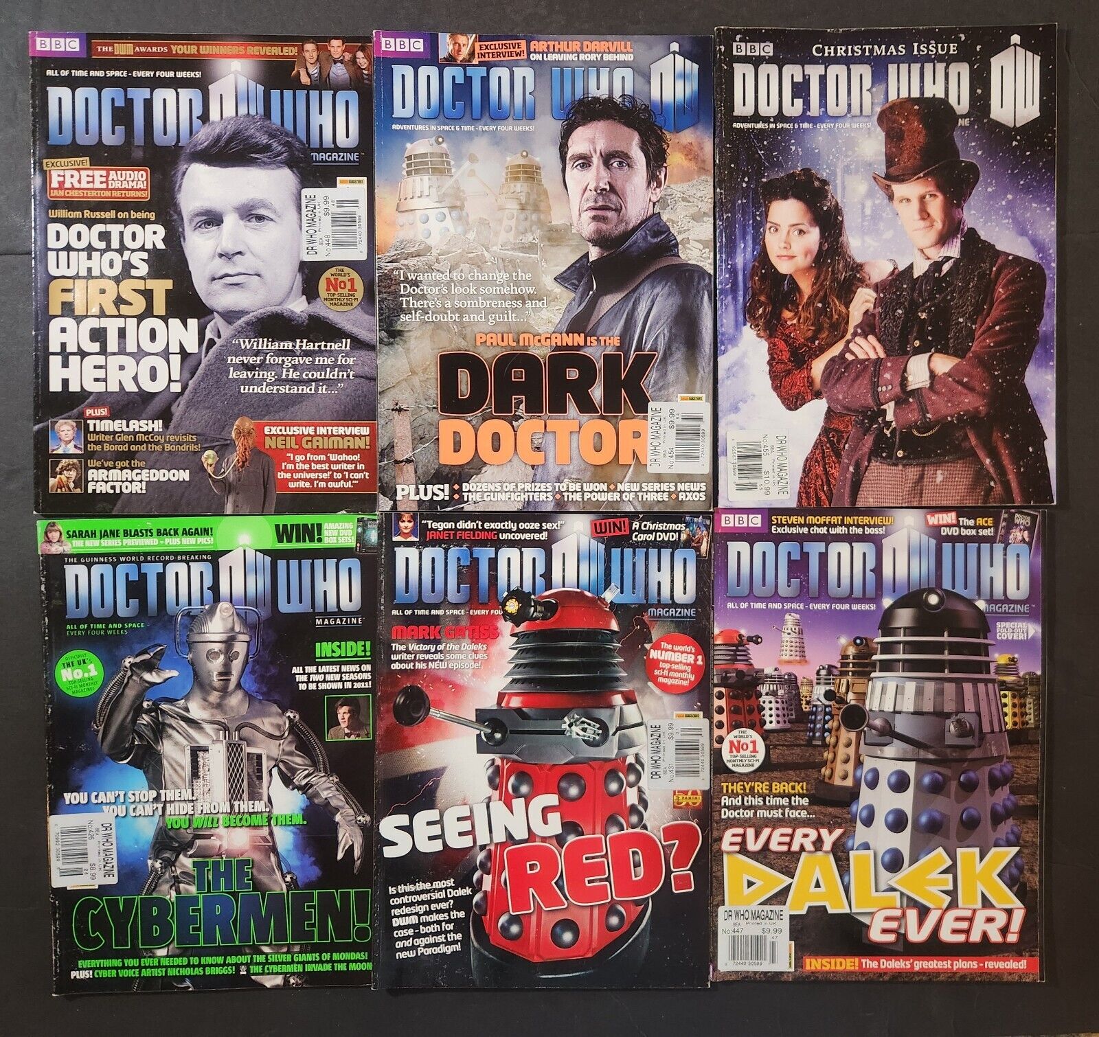 DOCTOR WHO MAGAZINES COLLECTION OF SIX  #426, 431, 447, 448, 454, 455  VF