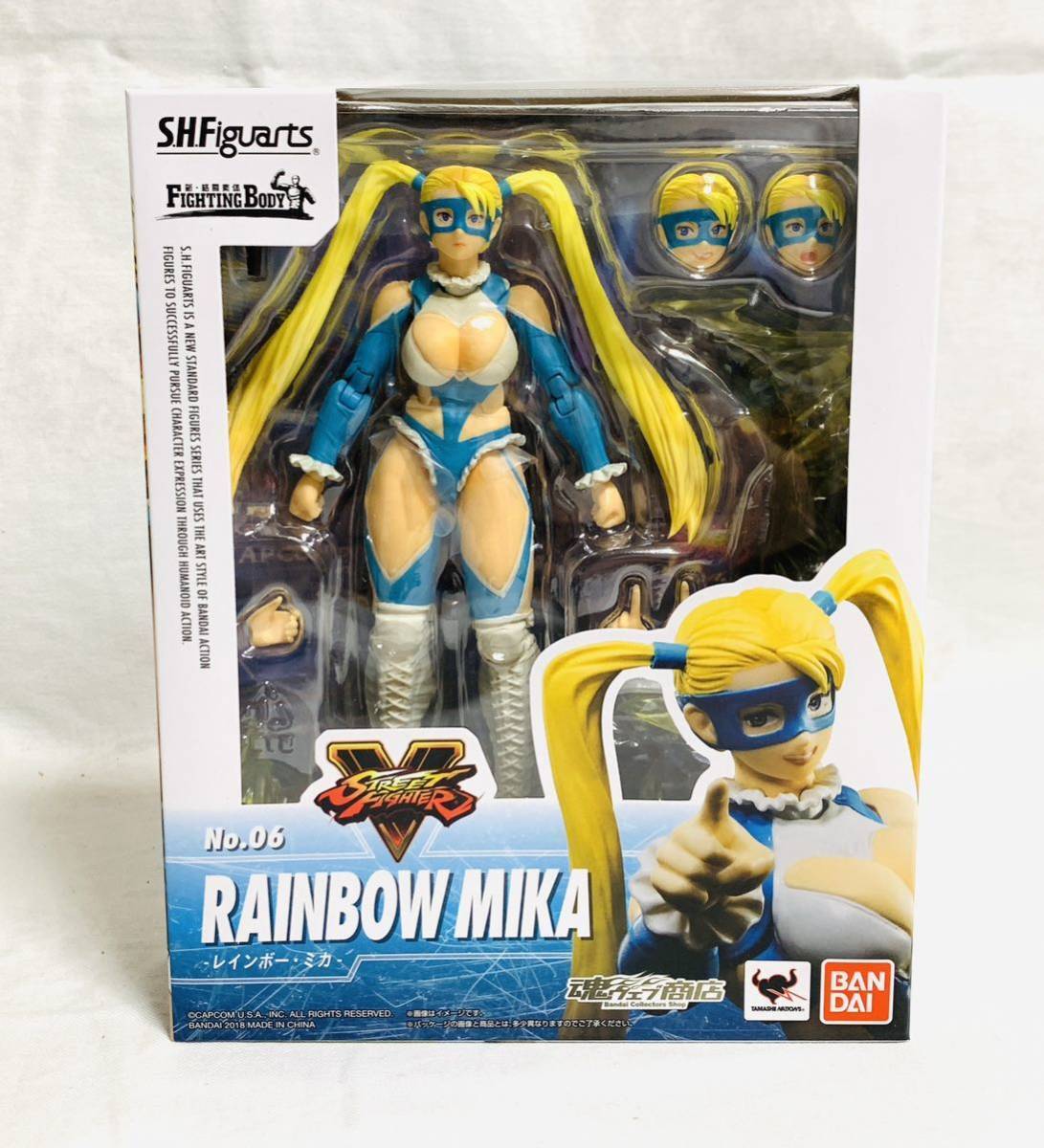 Bandai S.H. Figuarts Street Fighter V Rainbow Mika Action Figure W/box