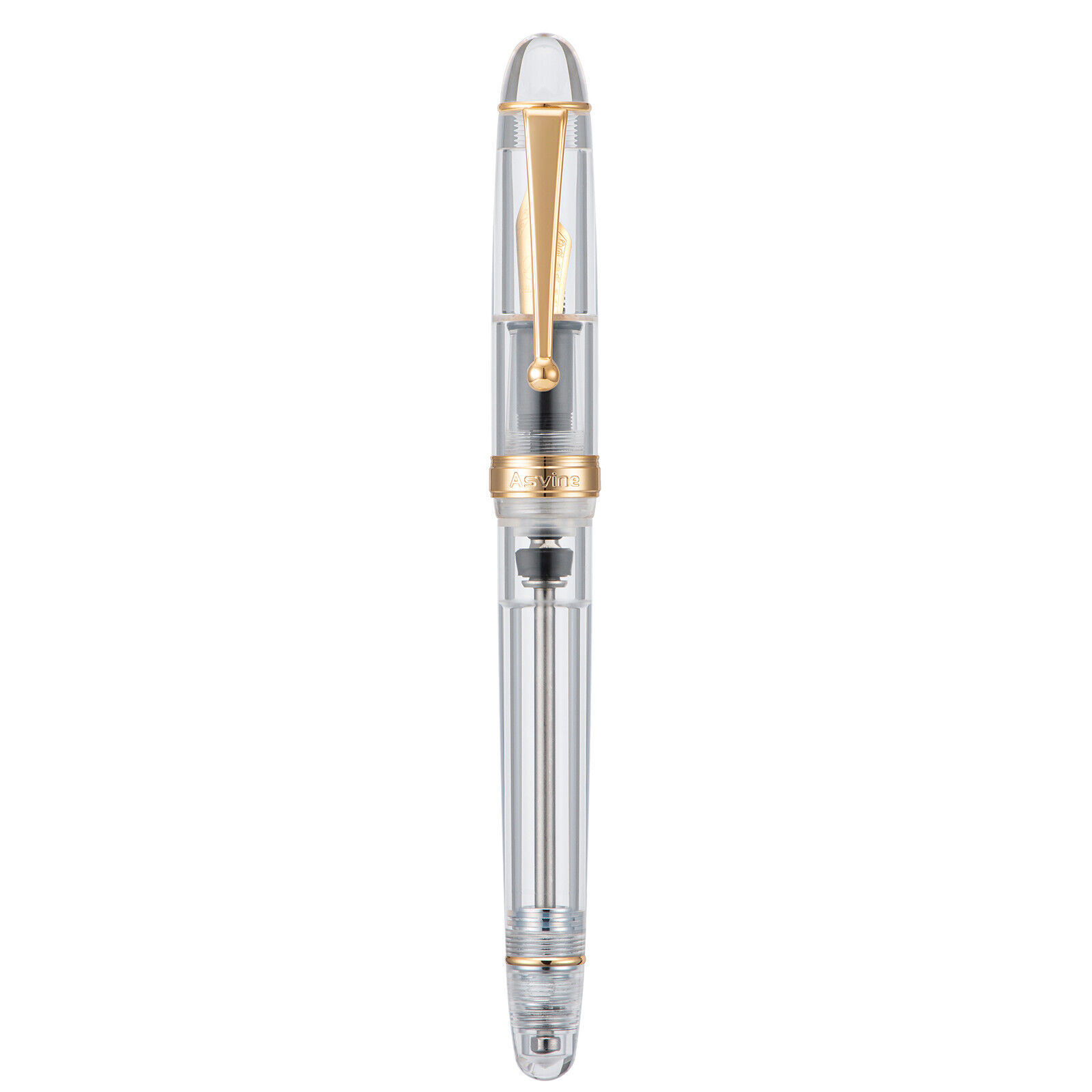 Asvine V126 Vacuum Filling Fountain Pen All Transparent Acrylic EF/F/M Nib
