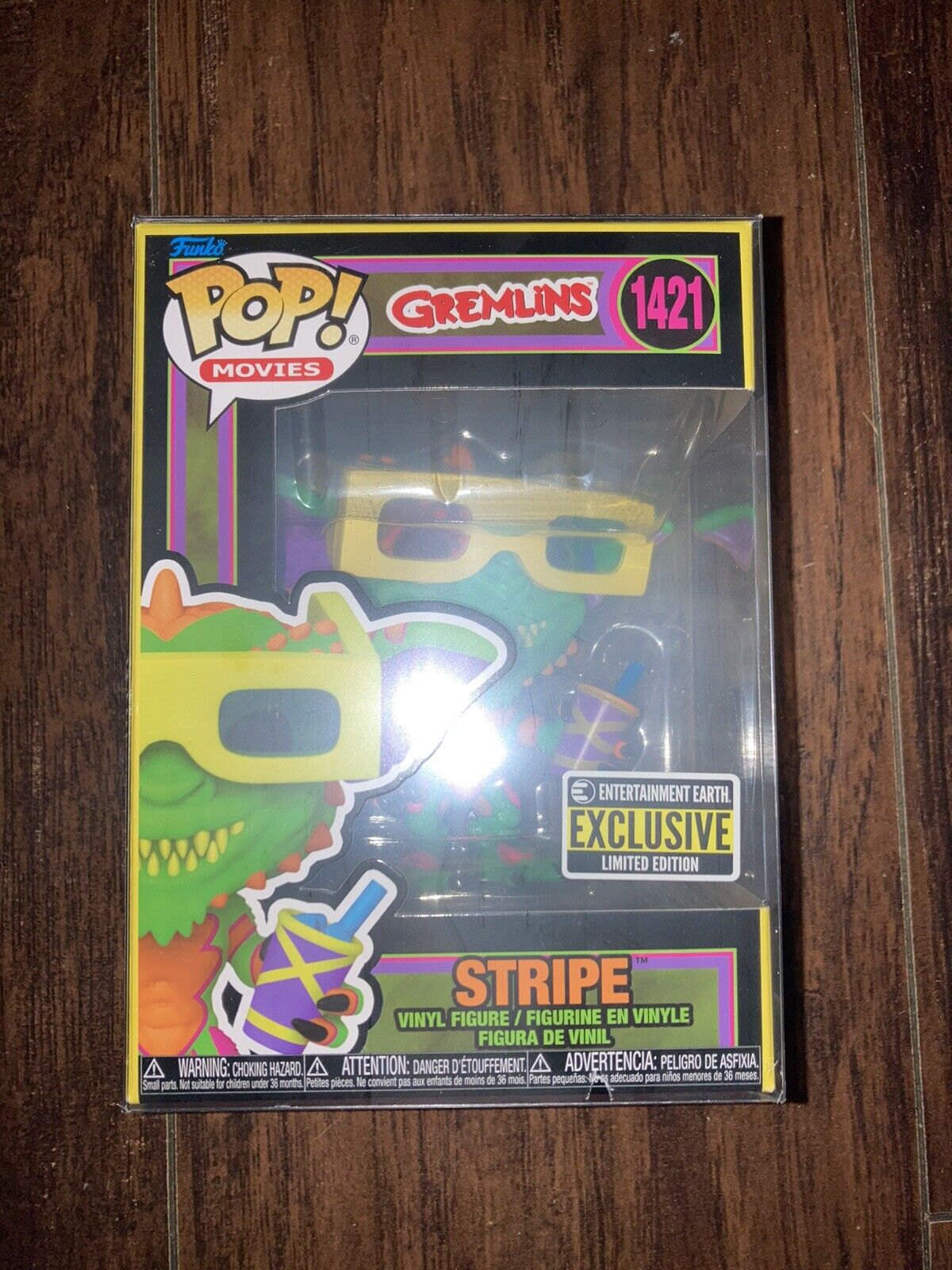 Gremlins Stripe Black Light Pop Entertainment Earth Exclusive With Protector