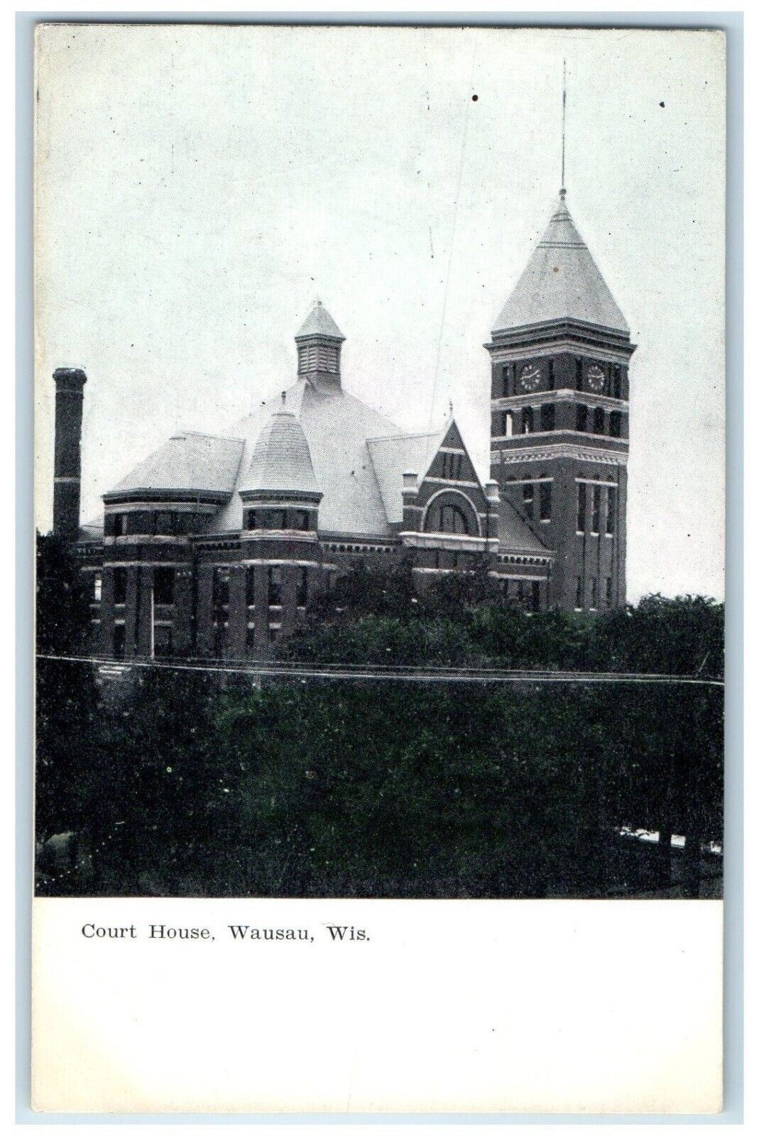 c1910 Exterior View Court House Building Wausau Wisconsin WI Unposted Postcard