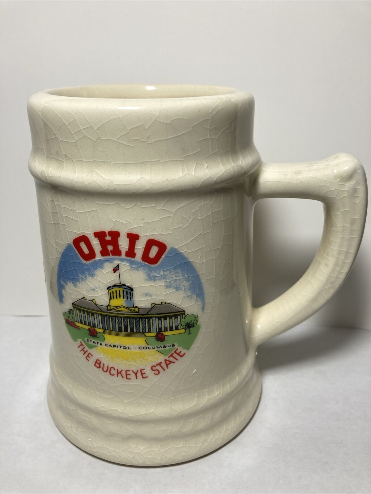 Ohio The Buckeye State Coffee Mug Cup State Capitol - Columbus Souvenir