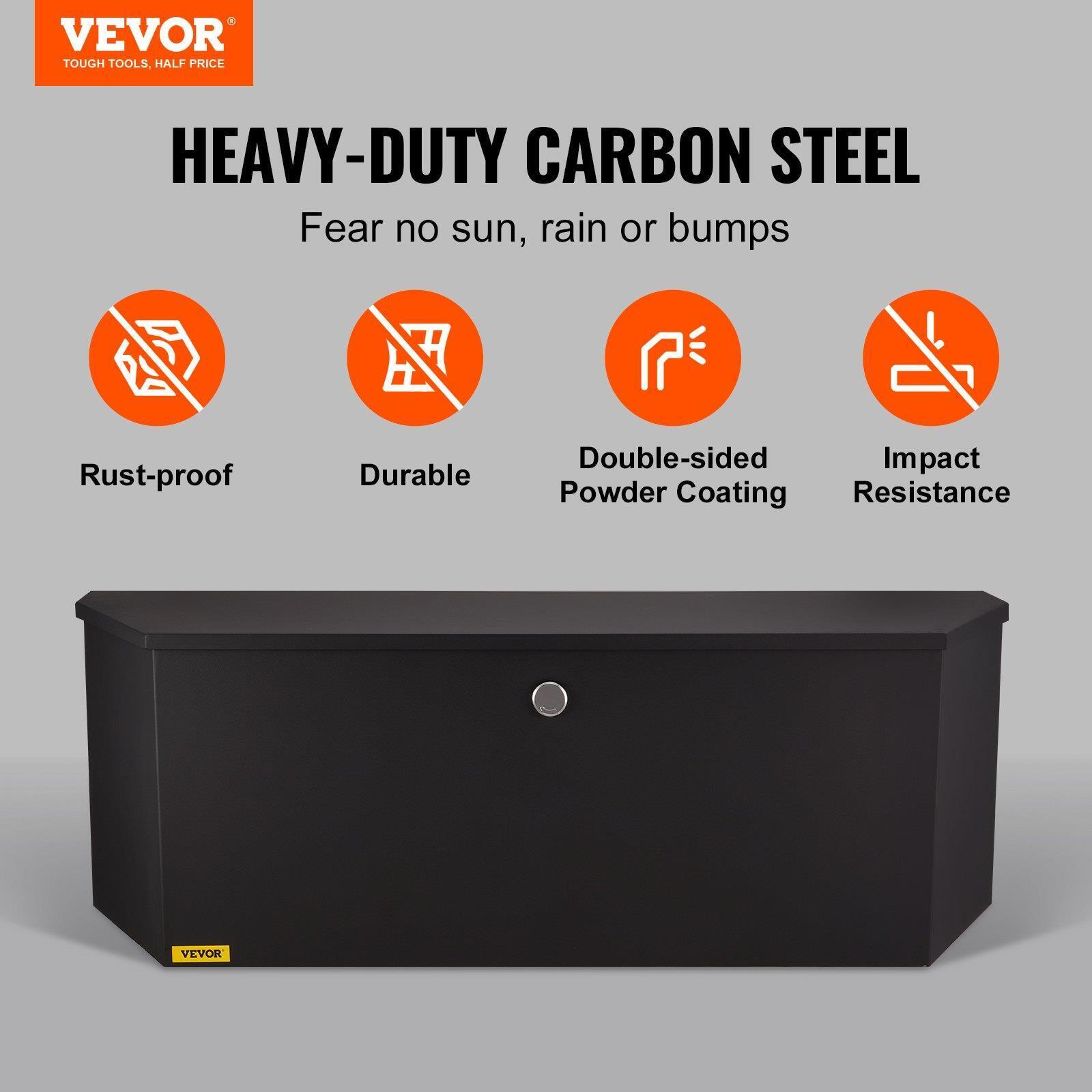 VEVOR Trailer Tongue Box, Carbon Steel Tongue Box Tool Chest, Heavy Duty Trailer