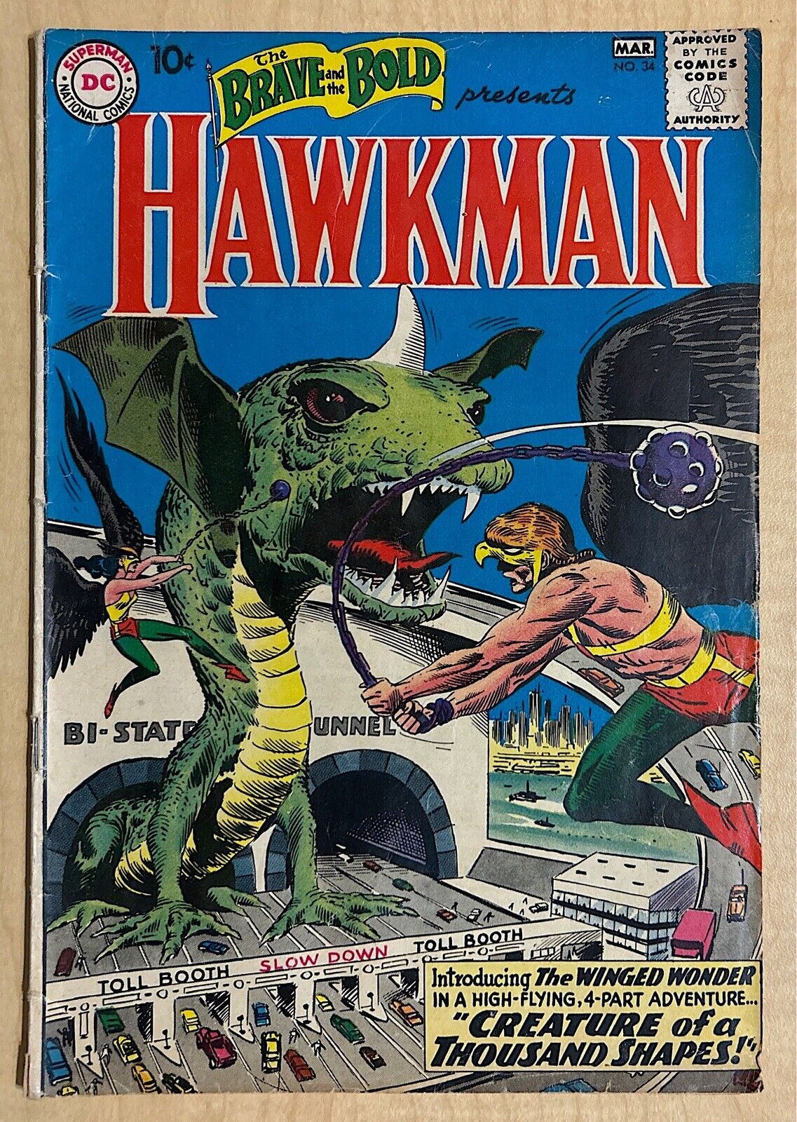 Brave and the Bold #34 VG- 3.5 1st Silver Age Hawkman DC COMICS 1961
