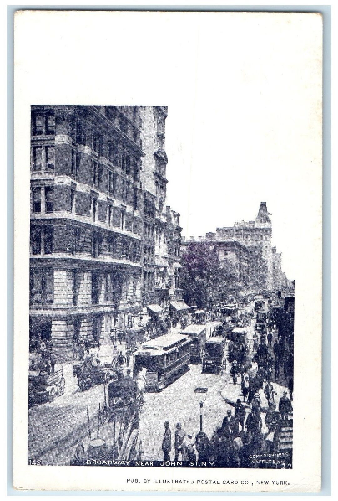c1905's Broadway Near John Street  New York City New York NY Unposted Postcard