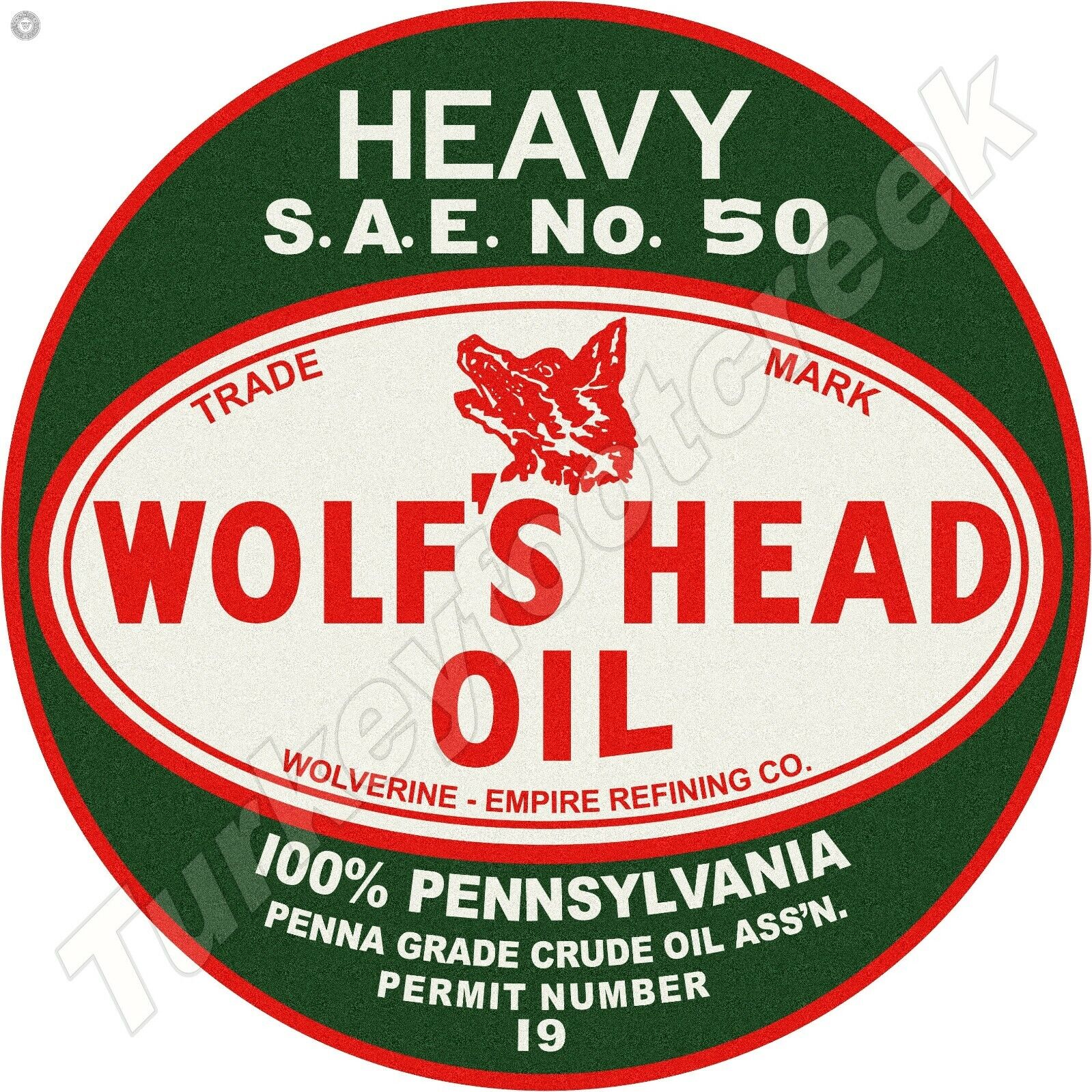 Wolf\'s Head Oil Heavy S.A.E. No. 50 11.75\