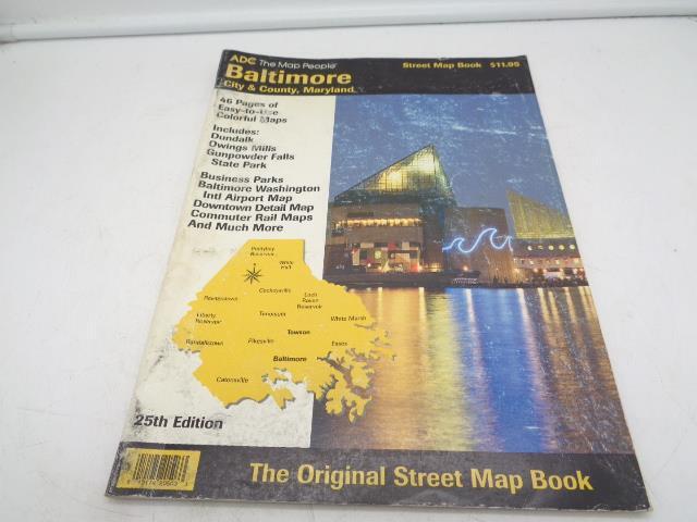 ADC Street Map Book BALTIMORE CITY & COUNTY MD Maryland 2000 25th Edition