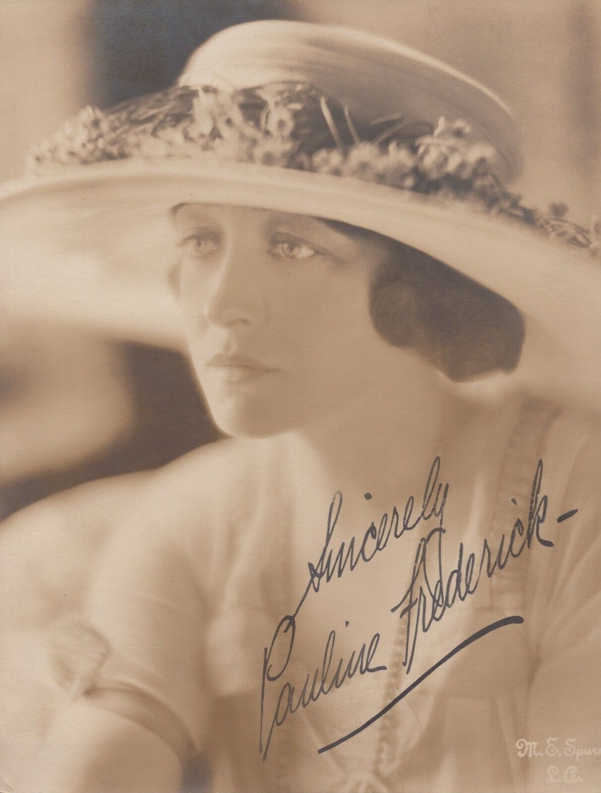 Pauline Frederick (1910s) 🎬⭐ Signed Autograph Photo by Melbourne Spurr K 321