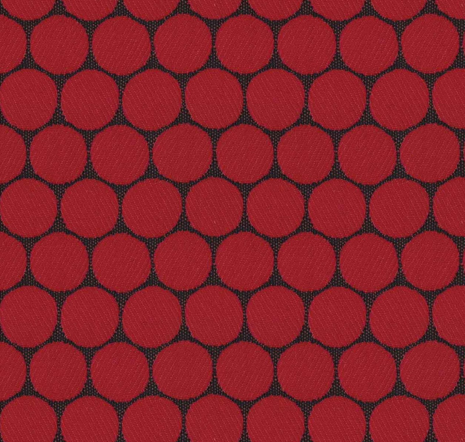 2 yds Designtex Loop to Loop Red & Black Dot Upholstery Fabric 3467-301 EO