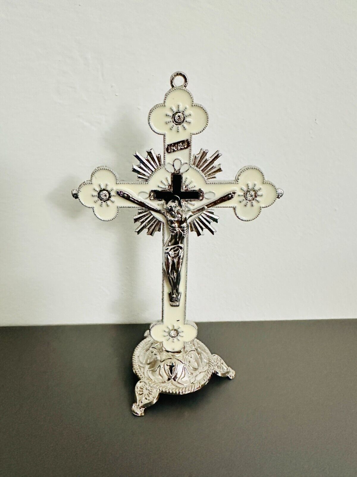 Jesus crucifix Table Wall Cross Crucifix Home Catholic Cross White Cross