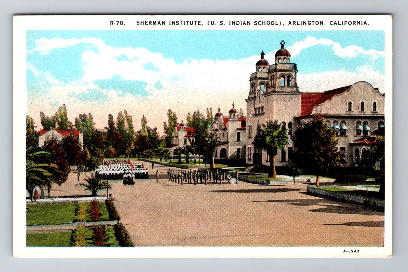 Arlington CA-California, Sherman Institute, Antique, Vintage Souvenir Postcard