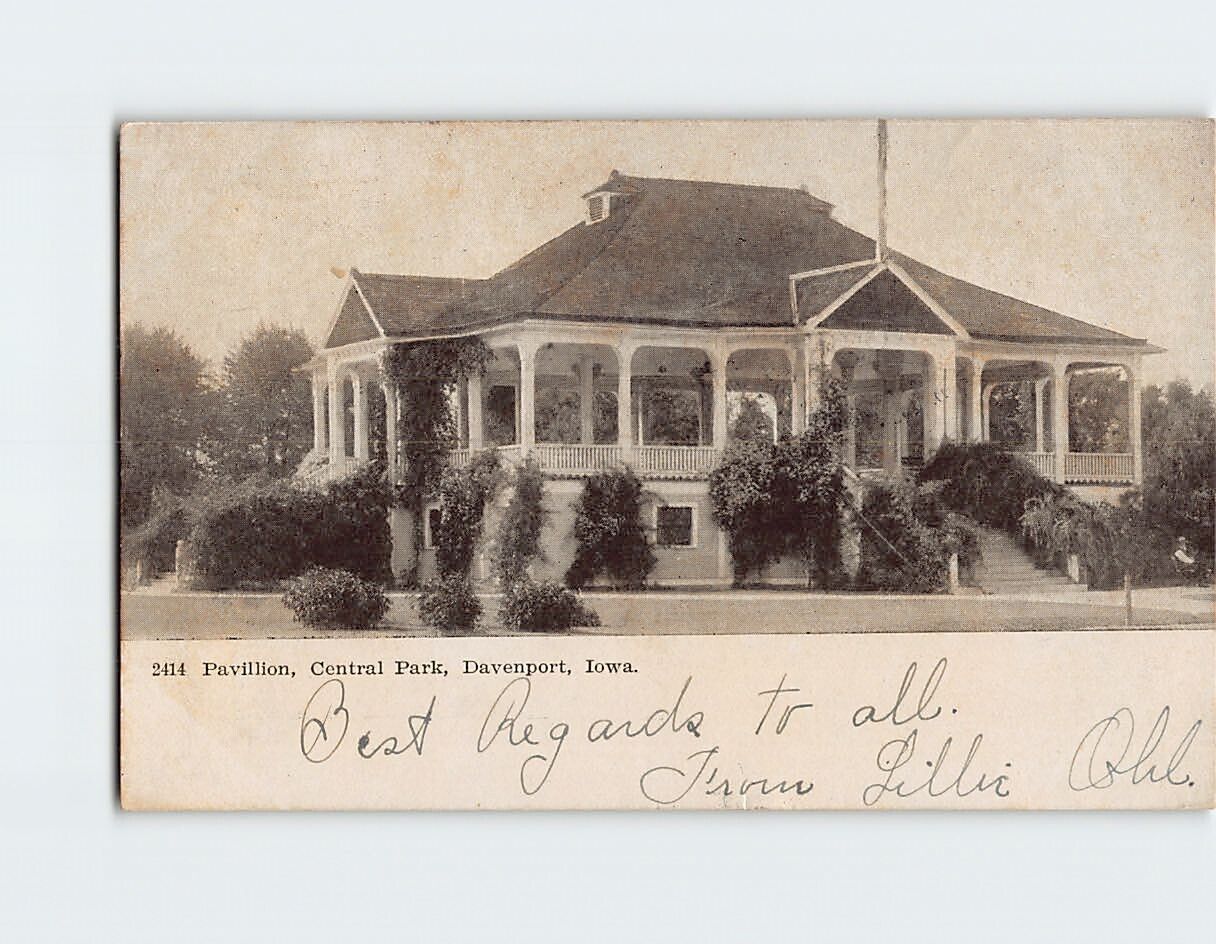 Postcard Pavilion, Central Park, Davenport, Iowa