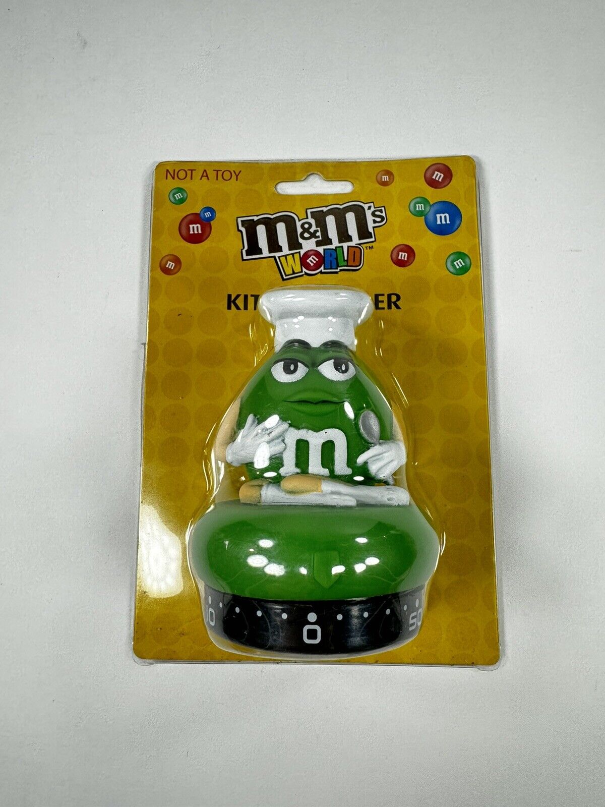 M&M’s World Green Kitchen Cooking Timer RARE Mars Collectible New in Package