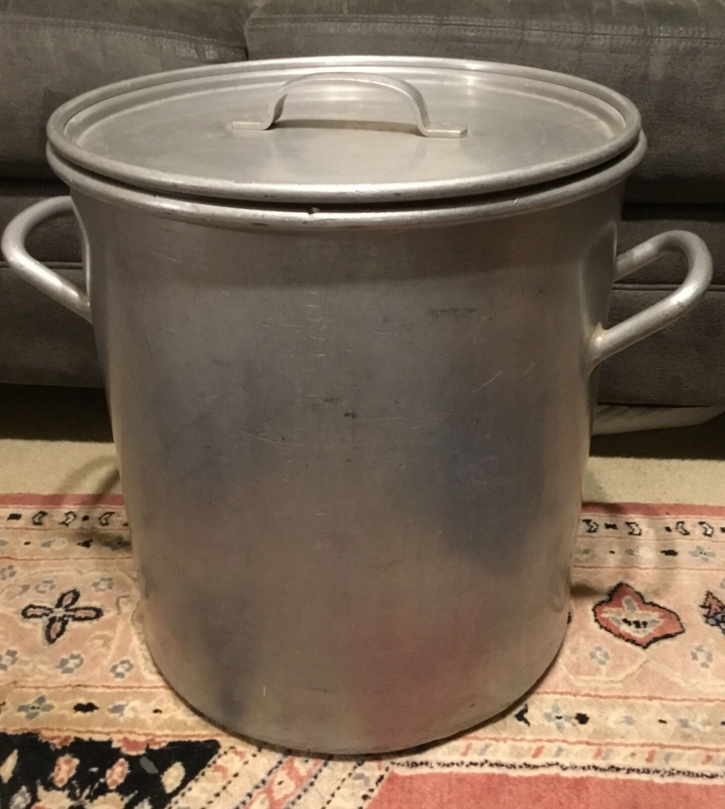 Vintage U.S. Wear-Ever WWII 1941 Army Military Mess Hall Pot 10 Gallon Aluminum