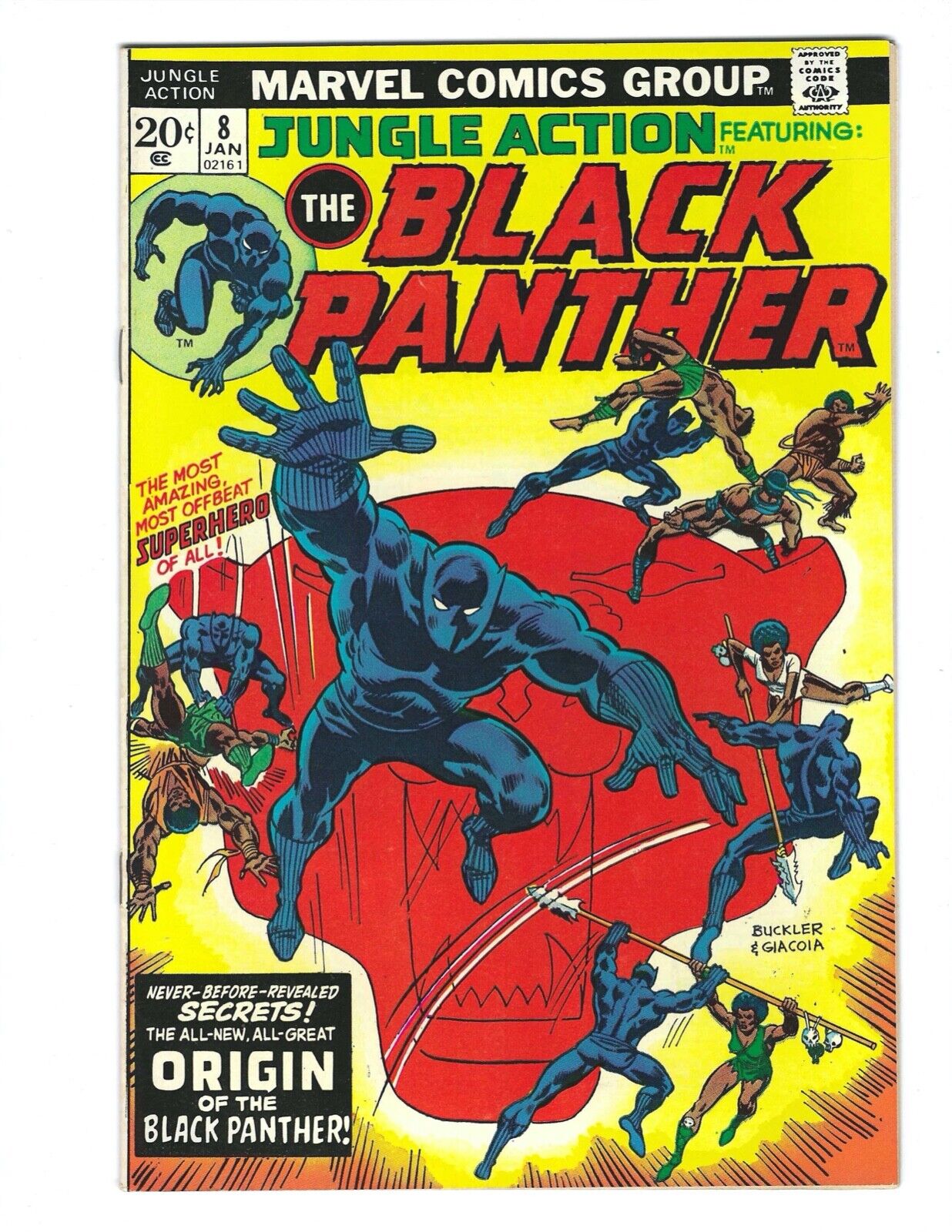 Jungle Action #8 1974 Unread NM- Beauty Origin of Black Panther Combine