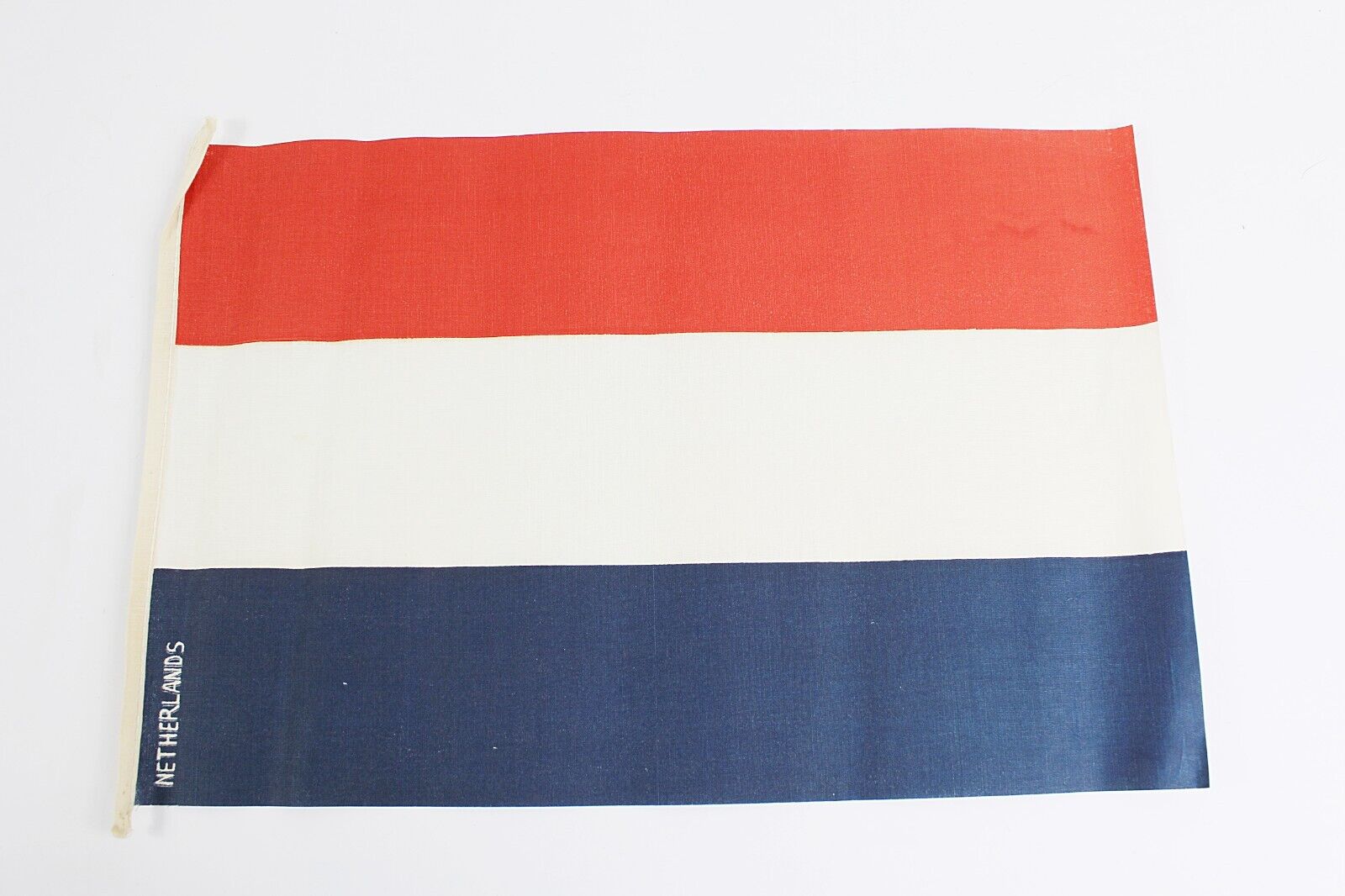 Vintage NETHERLANDS Linen Pennant Parade Flag 17 1/2 x 11 1/2 Pre World War 2 ?