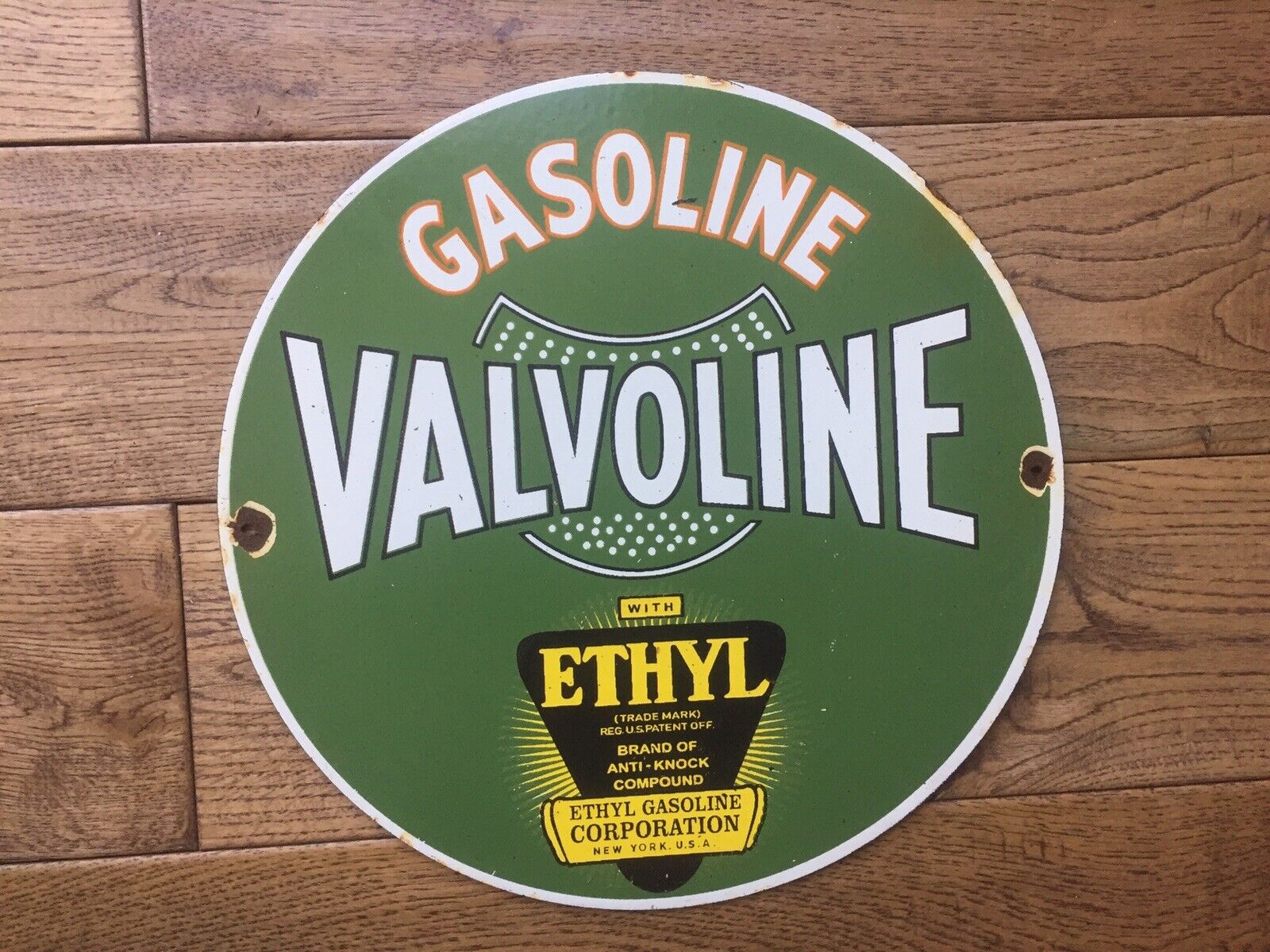 Vintage Valvoline Sign 12” Gas Station Sign 