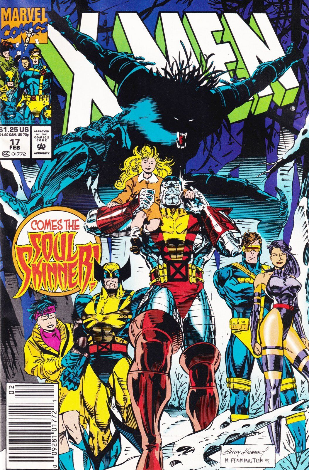 X-Men #17 Newsstand Cover Marvel Comics