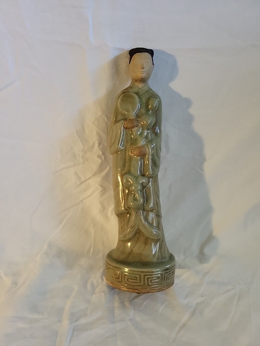 Chinese Person Unknown Artist Antique Green Ceramic A Must Have
