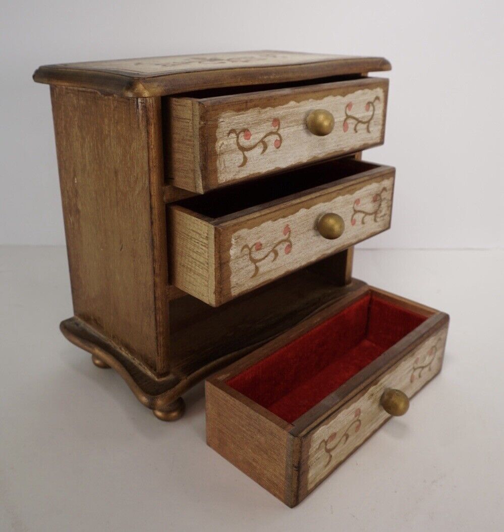Vintage Small Japanese Made Wooden Jewelry Music Box