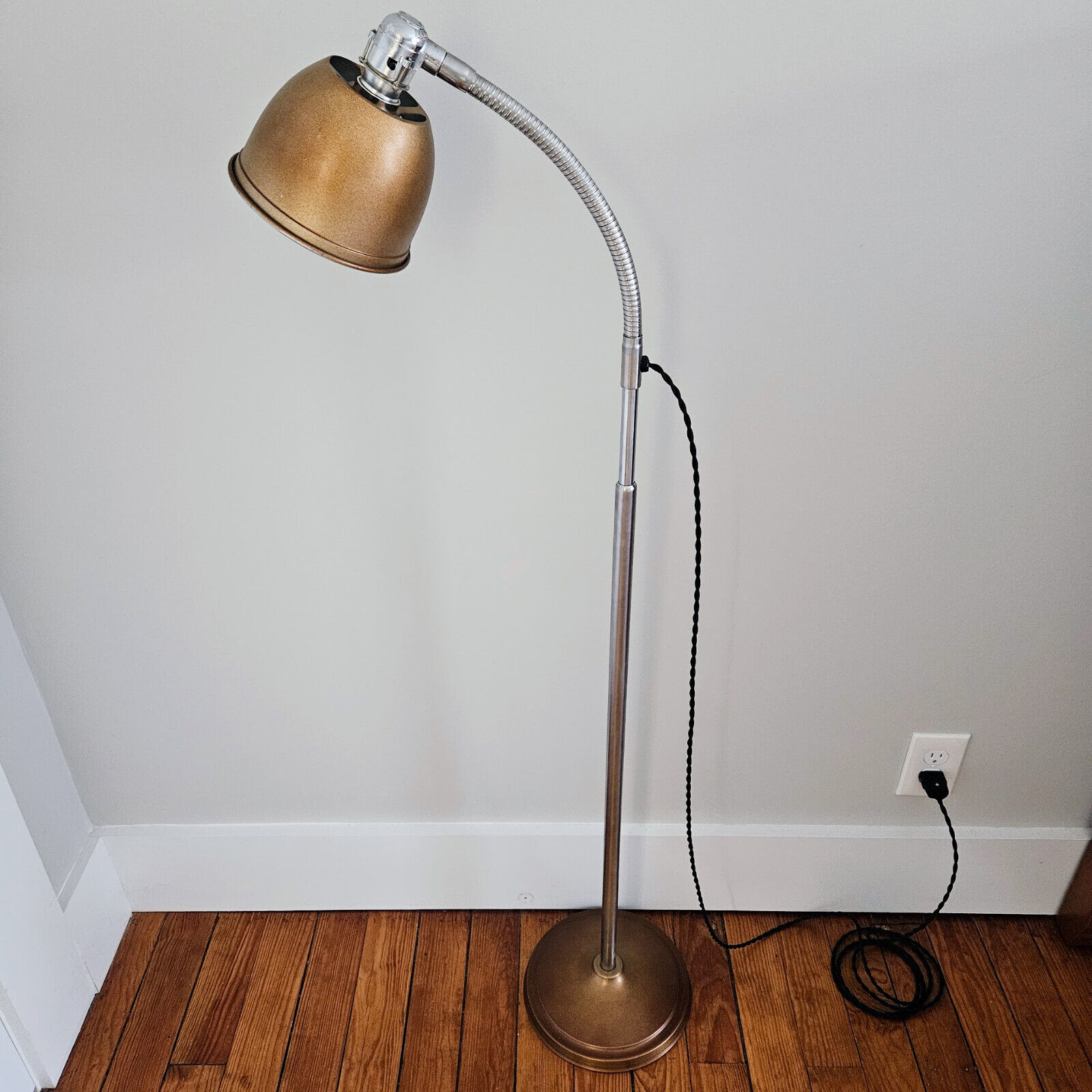 Vintage Ajusco Industrial Floor Lamp. Steampunk Floor Lamp. Industrial Lighting.