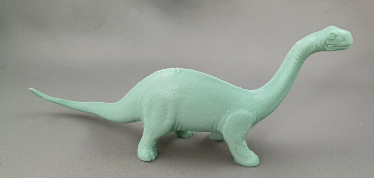 Marx Brontosaurus Dinosaur 1970s Mint Green Vintage Plastic Prehistoric Playset