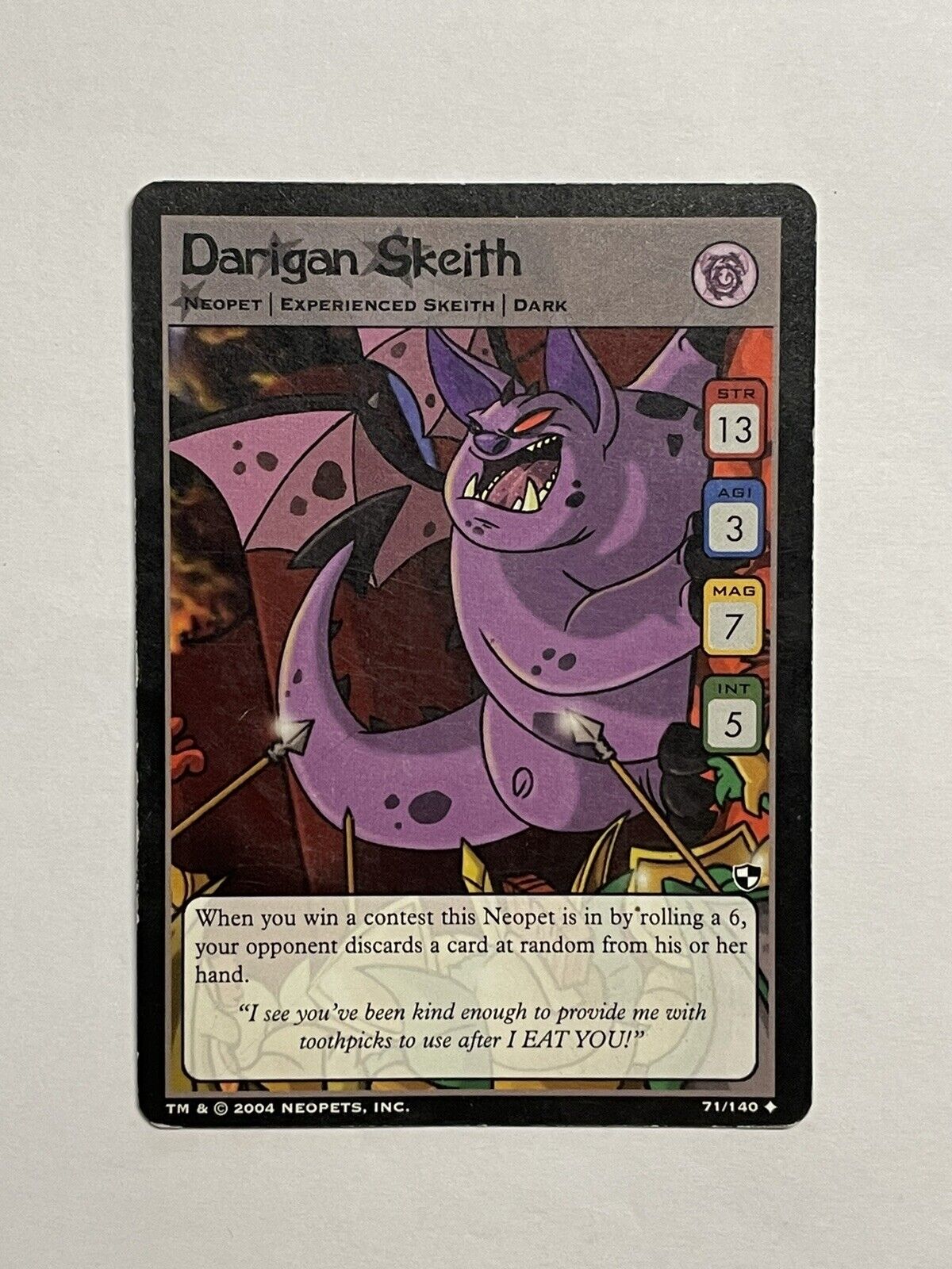 Neopets TCG Battle For Meridell Darigan Skeith 71/140 2004 WOTC NM Never Played