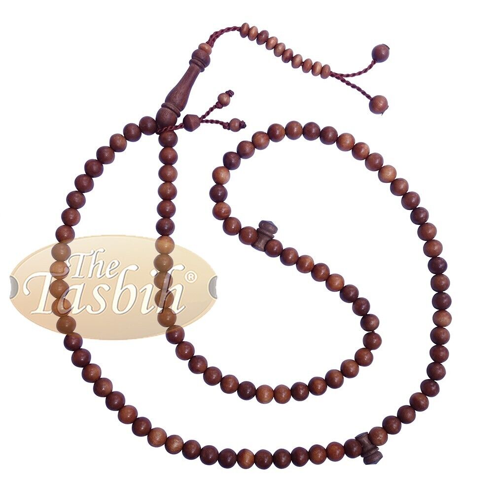 Handcrafted Natural 8mm 99-bead Stigi Ironwood Tasbih Prayer Beads Beads IN BOX