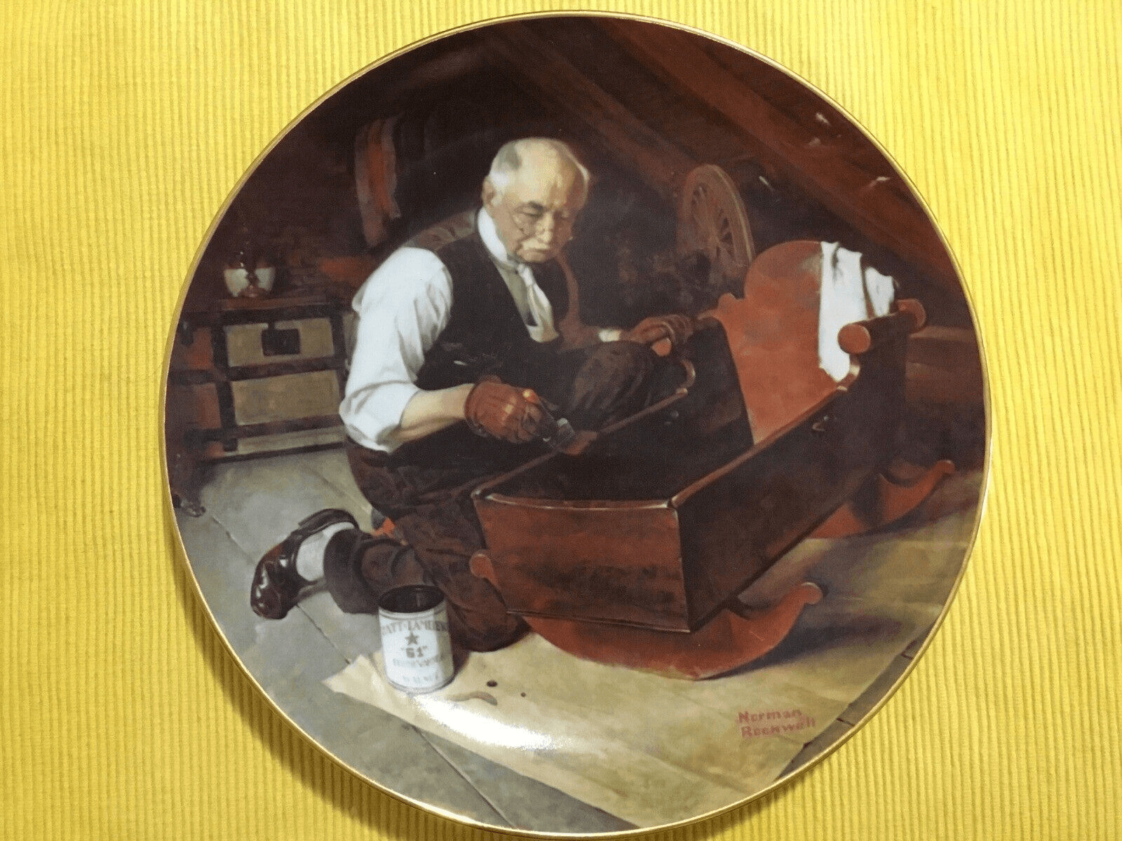 Grandpa\'s Gift - Norman Rockwell Collector Plate