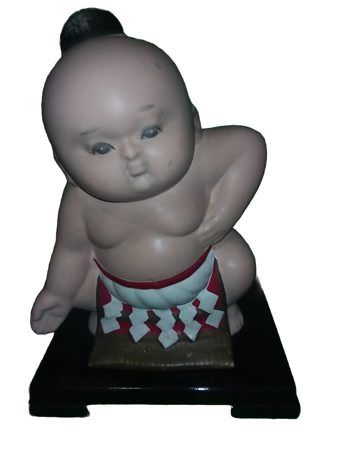 Vintage Gump\'s Hakata Doll Japanese 1950\'s Bisque Porcelin Sumo ONE DAY AUCTION