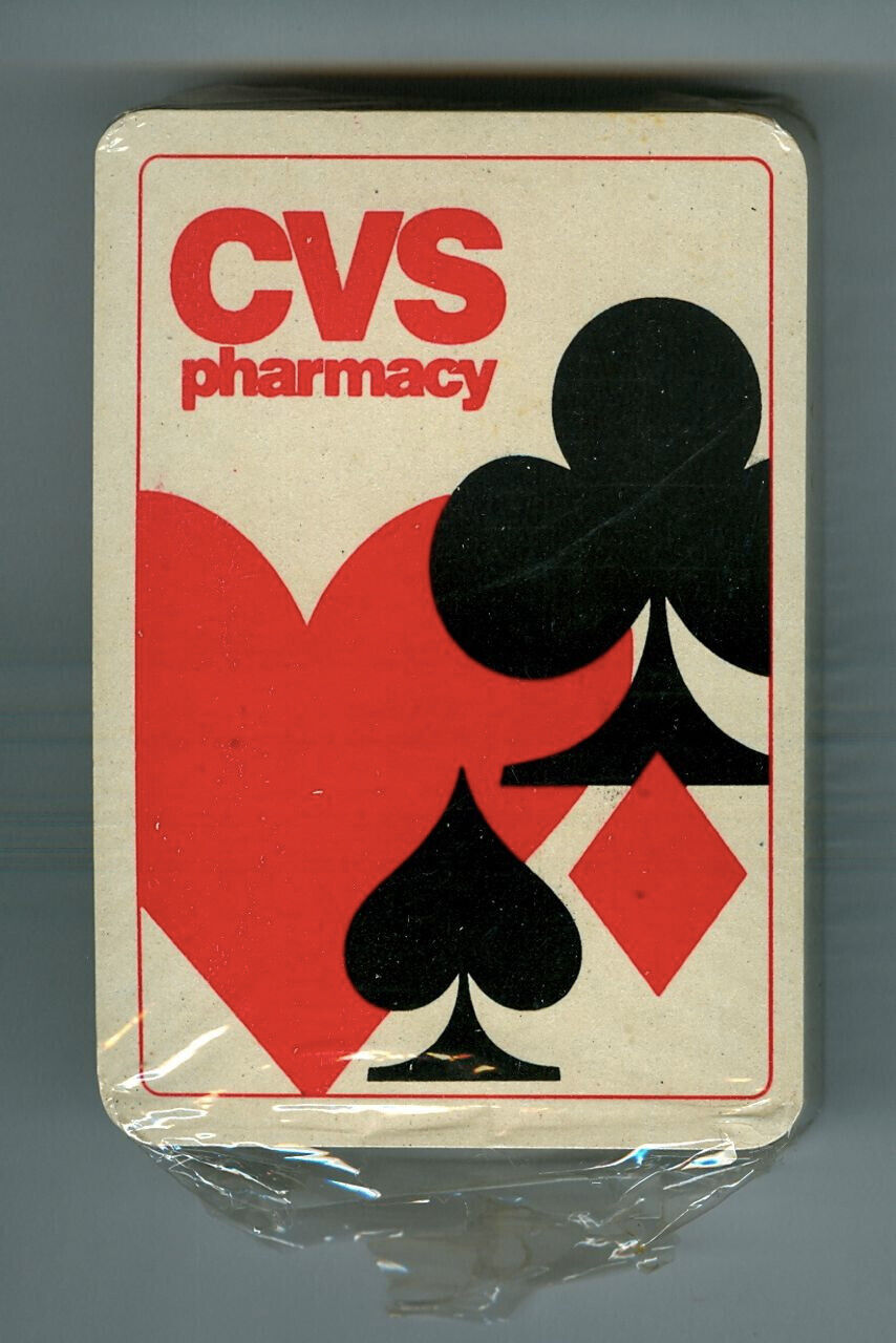 Vintage 1990s CVS PHARMACY Deck of Playing Cards NEW & Sealed Advertising Deck