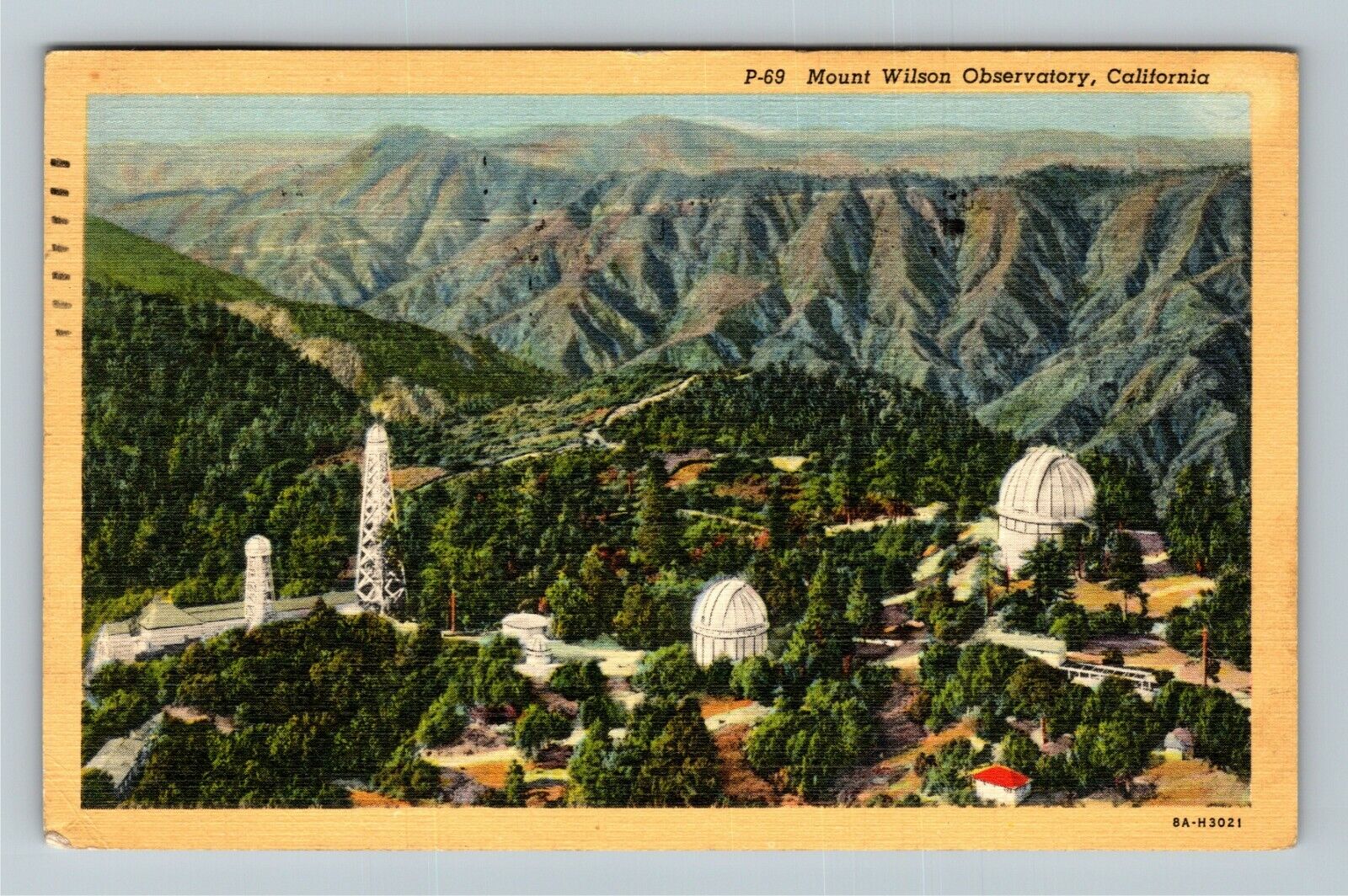 CA-California, Mount Wilson Observatory, Aerial View, Vintage Postcard