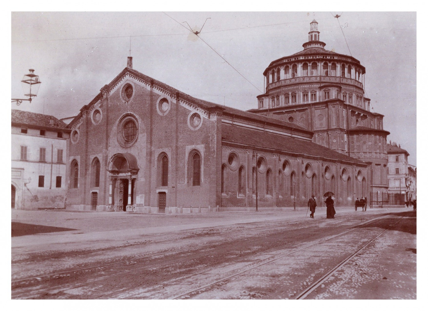Italy, Milan, Church of Santa Maria delle Grazie, Vintage Print, circa 1900 Print