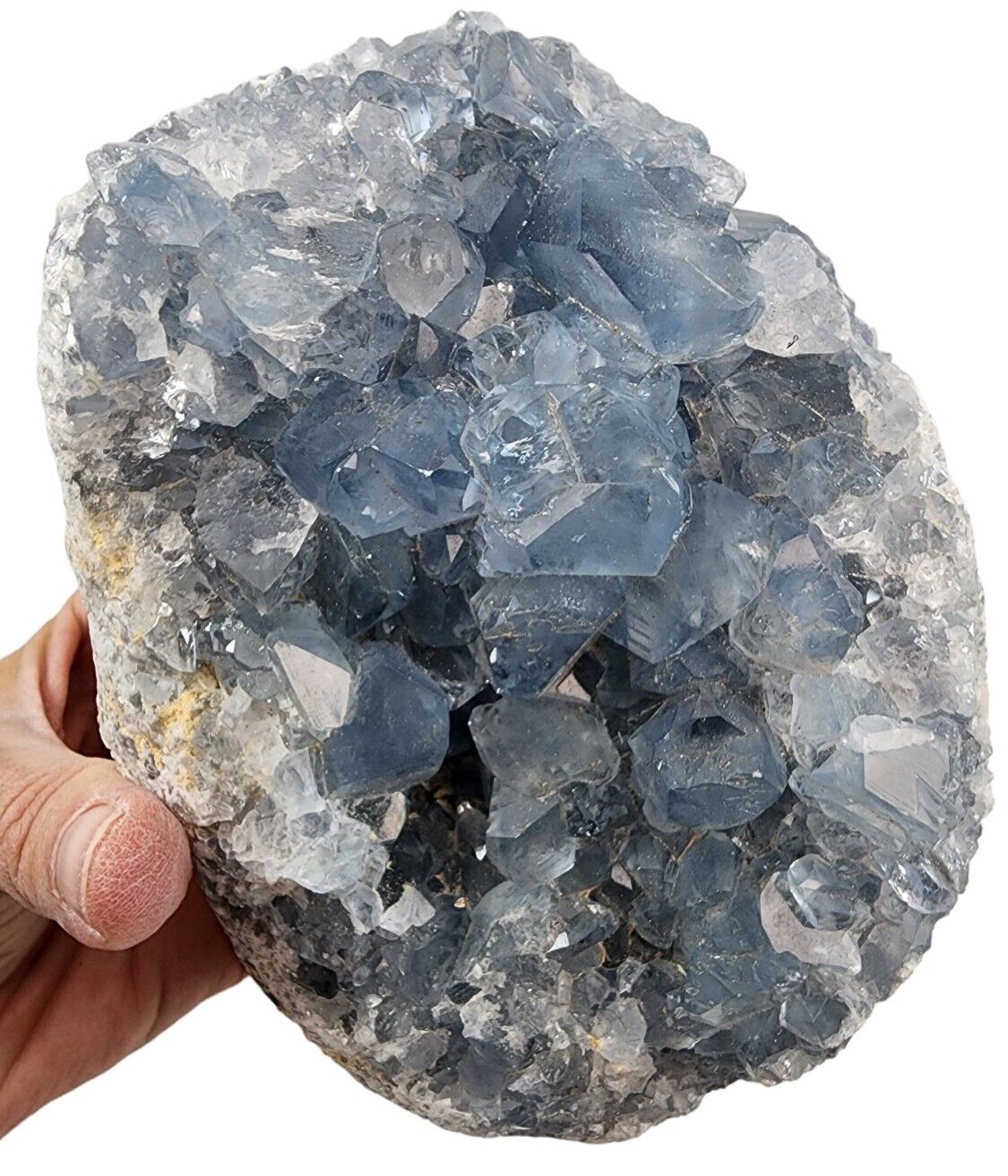 Blue Celestite Crystal Natural Specimen Madagascar 3lbs 11.6oz Angel Stone