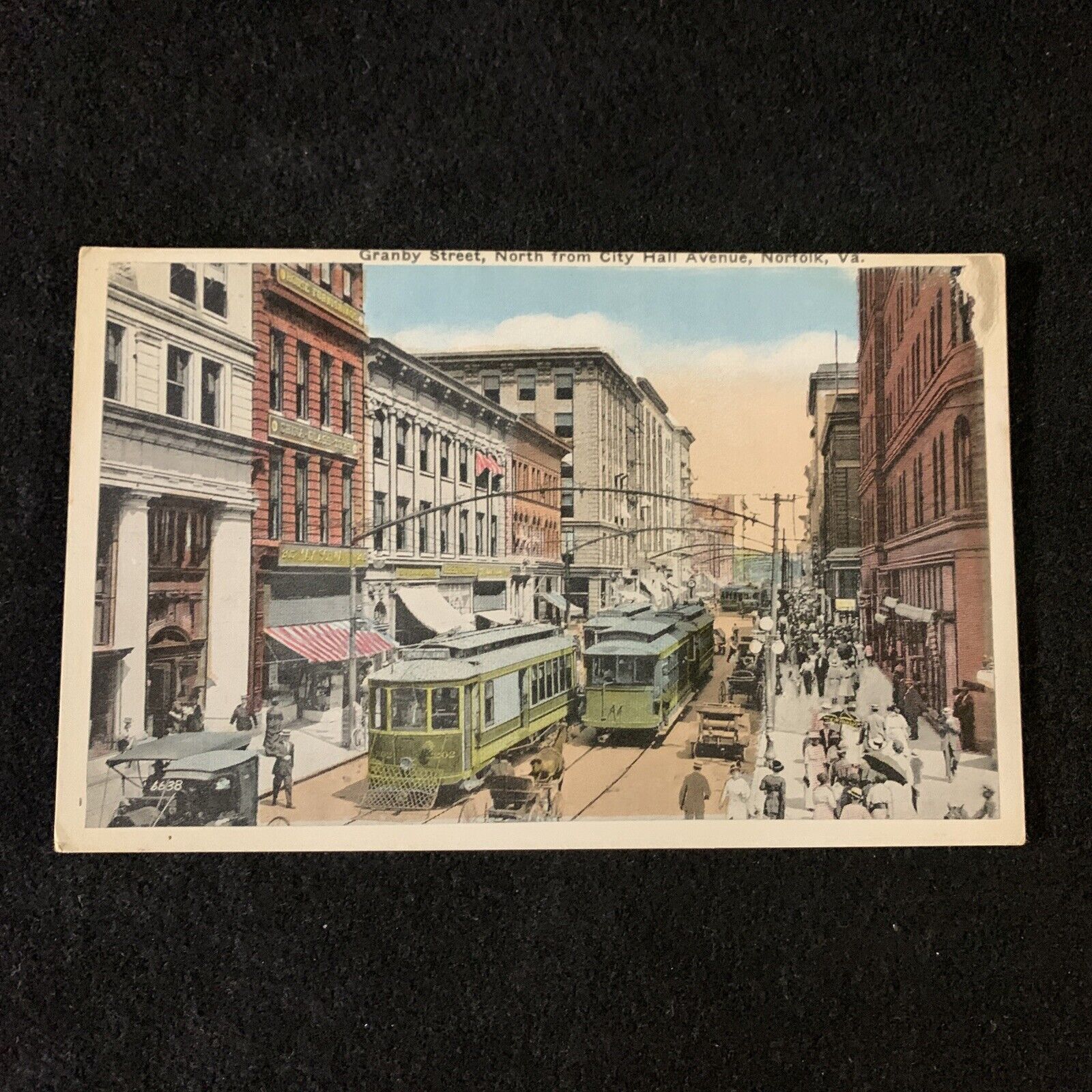 Granby St., North from City Hall Ave., Norfolk, VA, Early Postcard, Unused