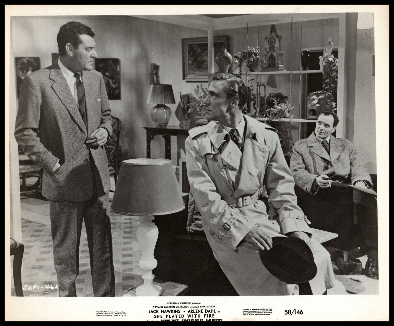Jack Hawkins + Dennis Price in She played with fire (1958) ORIGINAL PHOTO M 89