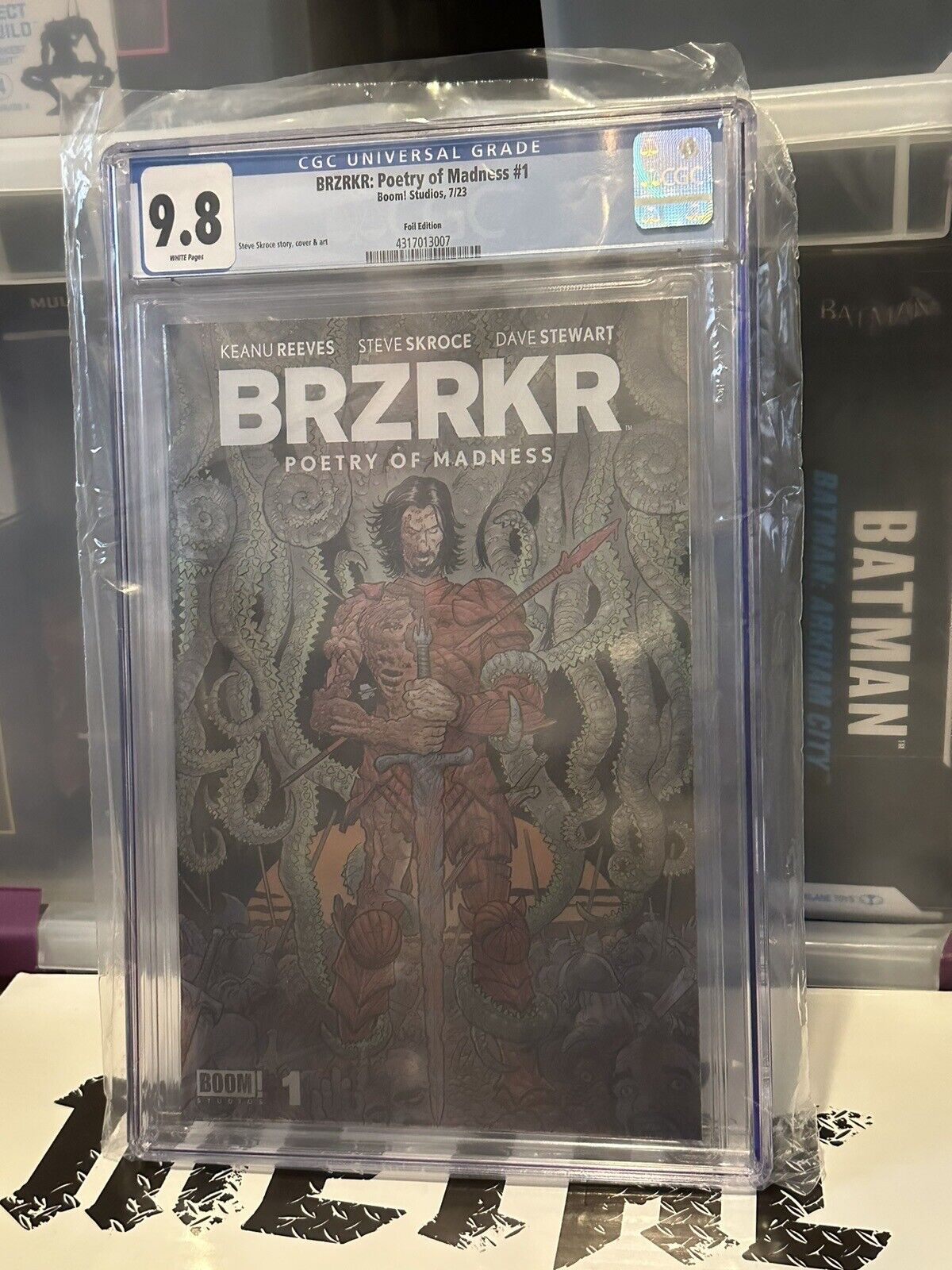 BRZRKR Poetry of Madness #1 CGC 9.8 Skroce Foil Variant Cover C Keanu Reeves New