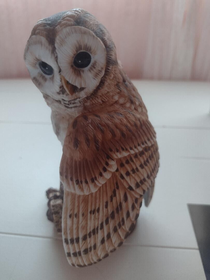 Tawny Owl Figurine from the Majestic Owls of the Night by Maruri 1986 Vintage