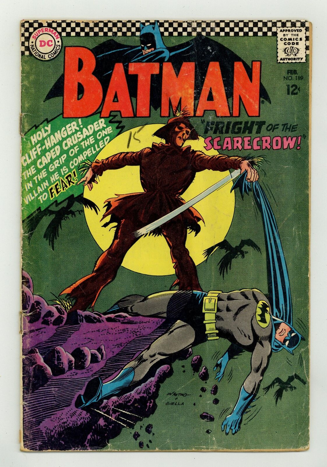 Batman #189 FR/GD 1.5 1967 1st SA app. Scarecrow