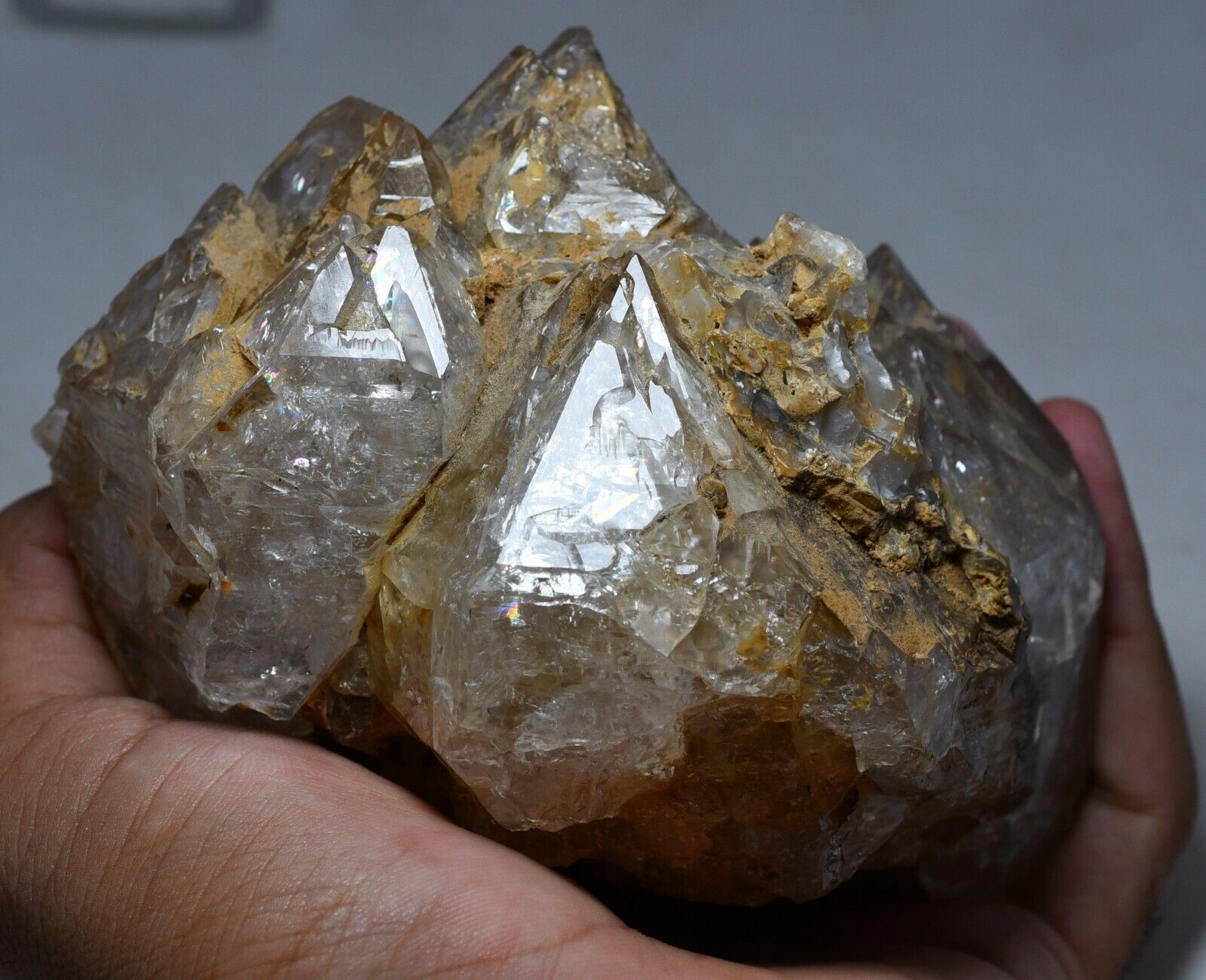1348GM Extra Huge Elestial Herkimer Style WINDOW DIAMOND QUARTZ Crystal Specimen