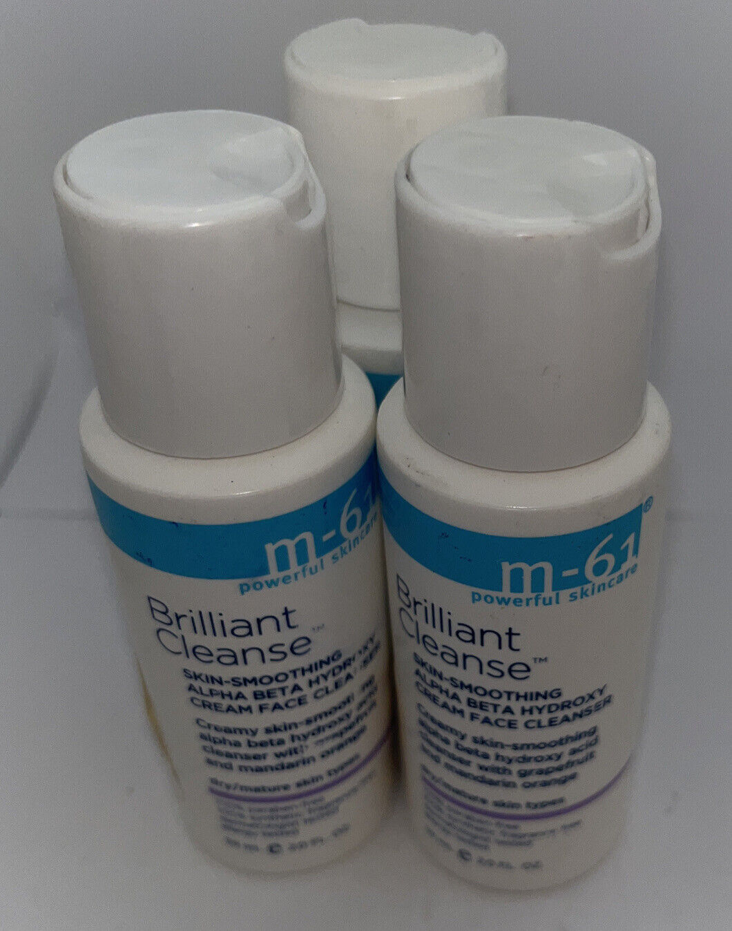M-61 Brilliant Cleanse Skin Smoothing Alpha Beta Hydroxy Face Cream 2.0 Oz (x3)