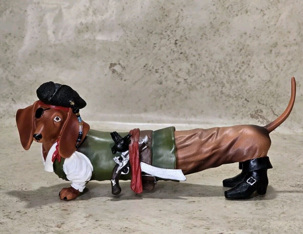 Vintage Hot Diggity Dachshund Dog Figurine By Westland Pirate 7\