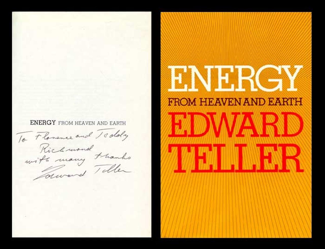 EDWARD TELLER Autographed Signed Book Atomic Hydrogen Bomb Livermore Stanford