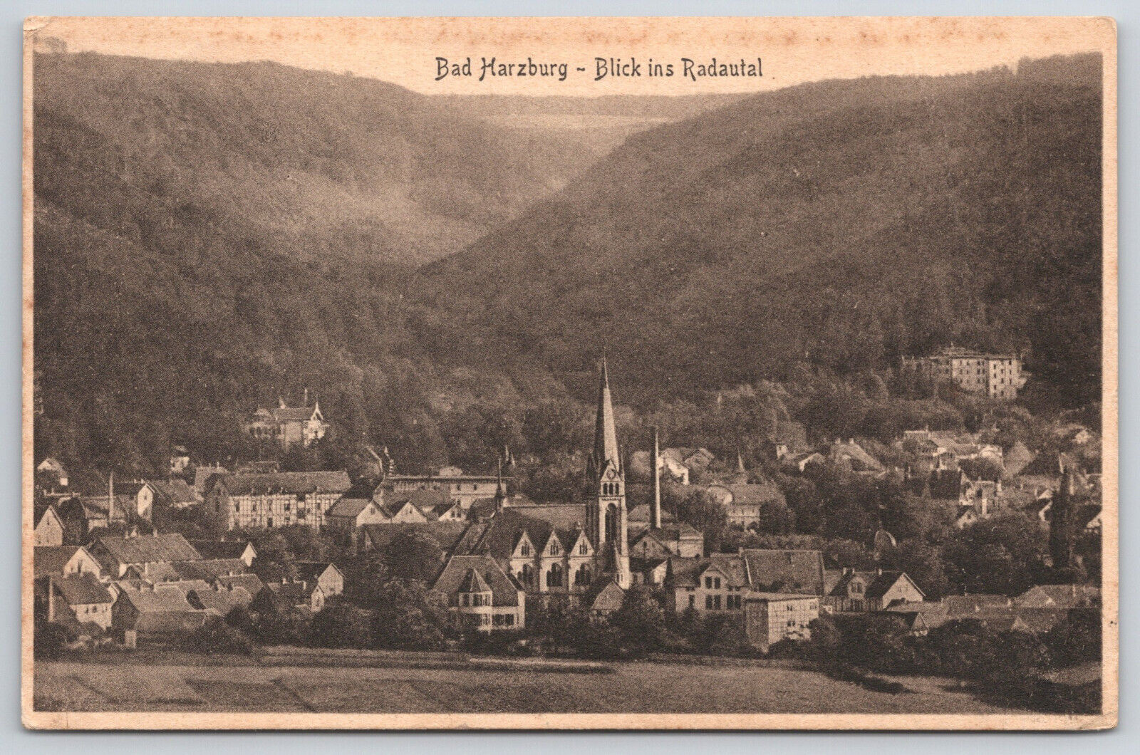 Bad Harzburg Germany Town Landscape 1920 Postcard