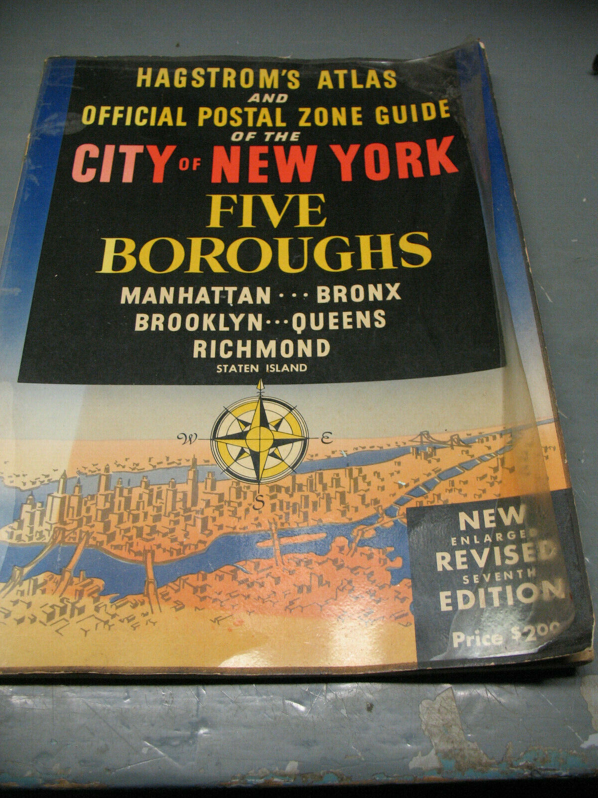 HAGSTROM'S ATLAS & OFFICIAL POSTAL ZONE GUIDE OF NEW YORK FIVE BOROUGHS 1953