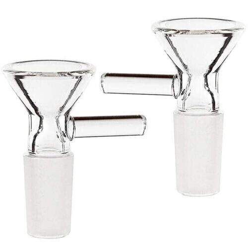 2X 14mm Male Glass Bowl Handle Piece Replacement for Water Filter Bongs